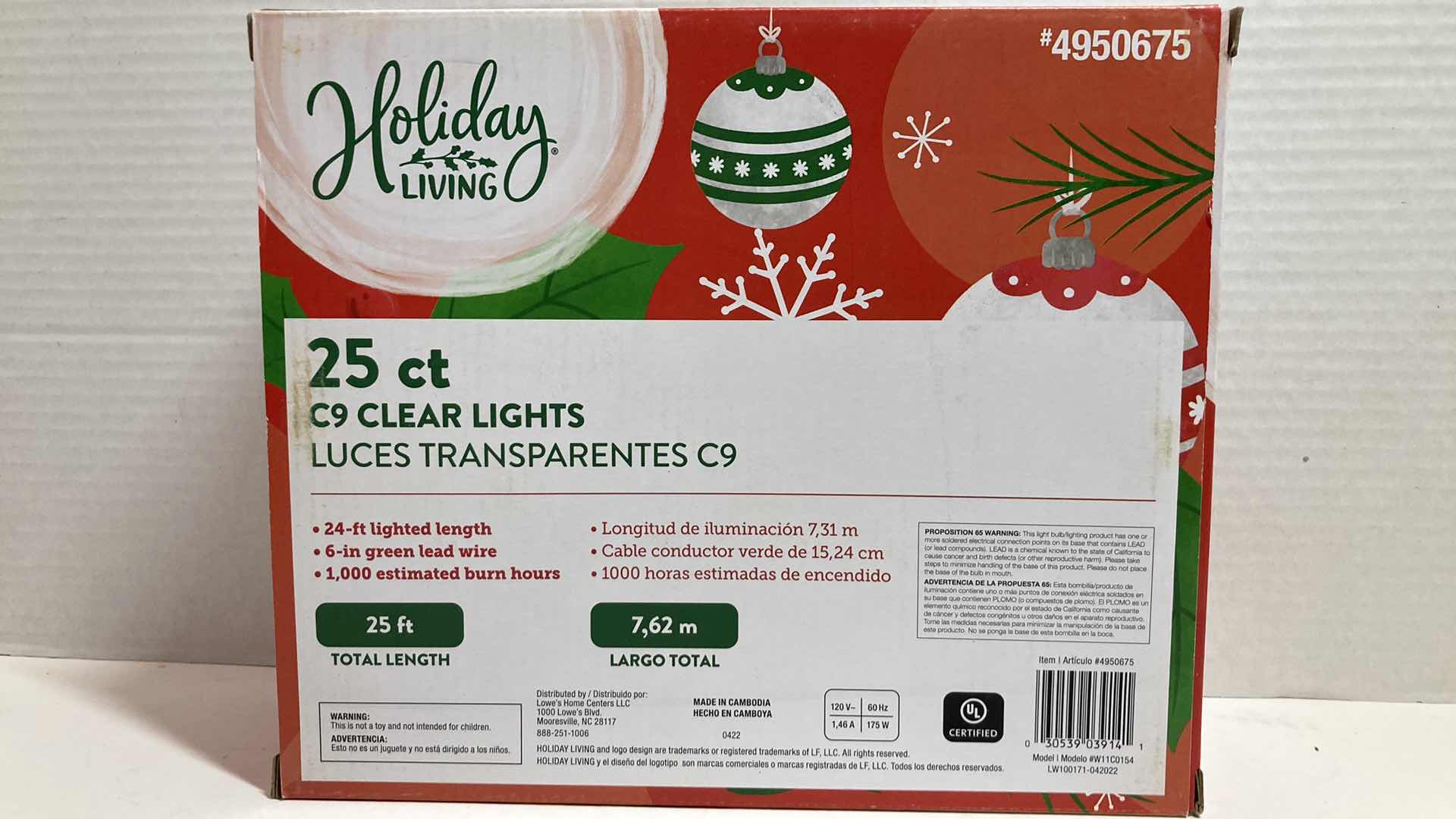 Photo 3 of NEW HOLIDAY LIVING CLEAR 25CT C9 CHRISTMAS LIGHTS (3)