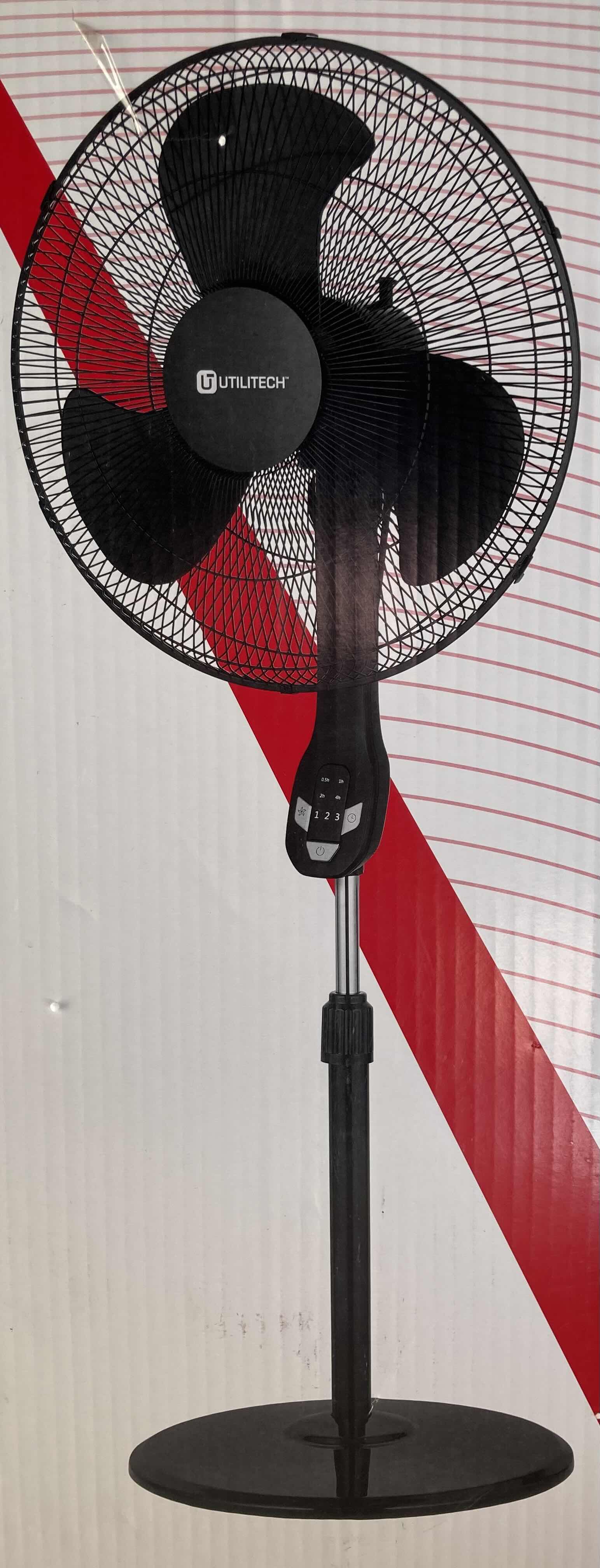 Photo 1 of NEW UTILITECH 18” BLACK PEDESTAL FAN 2 AAA REQUIRED