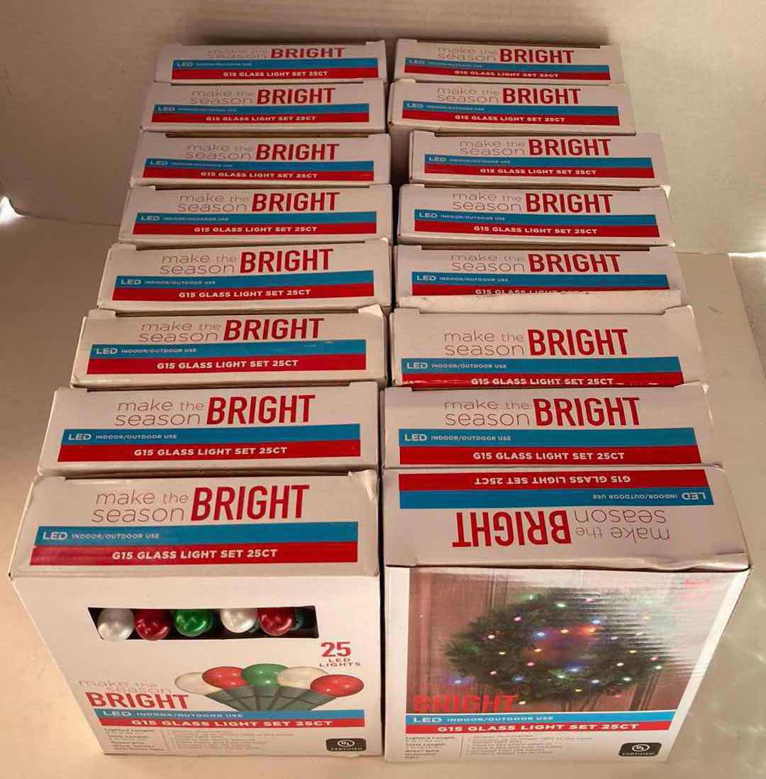 Photo 3 of MAKE THE SEASON BRIGHT LED G15 GLASS MULTICOLORED CHRISTMAS LIGHT SET 25CT (16 BOXES)