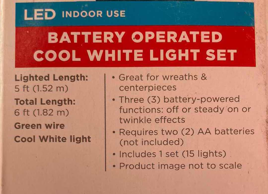 Photo 3 of MAKE THE SEASON BRIGHT LED COOL WHITE CHRISTMAS LIGHT SET 15CT (8 BOXES)