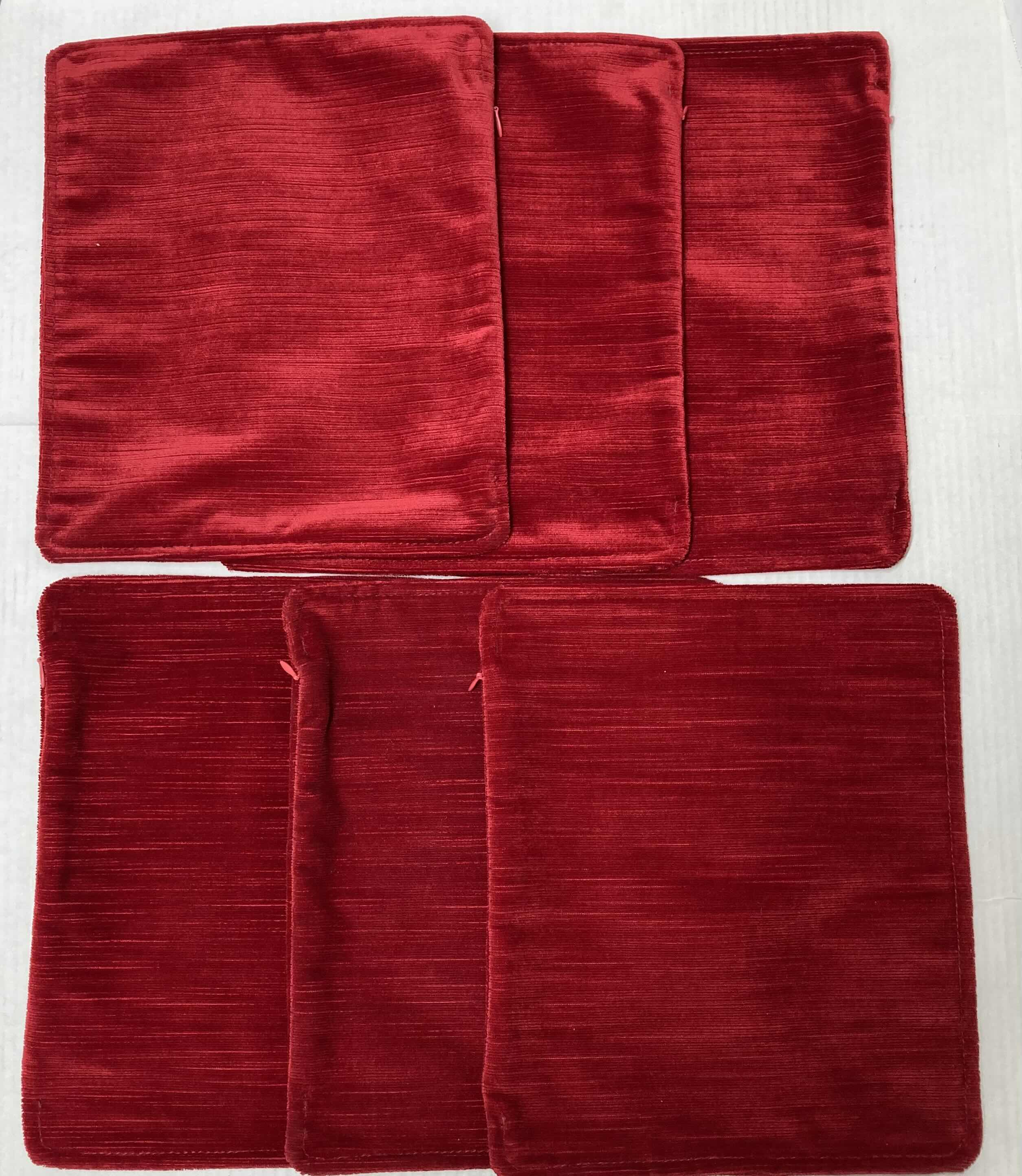 Photo 2 of RED VELVET THROW PILLOW COVERS 12.75” X 10.75” (6)