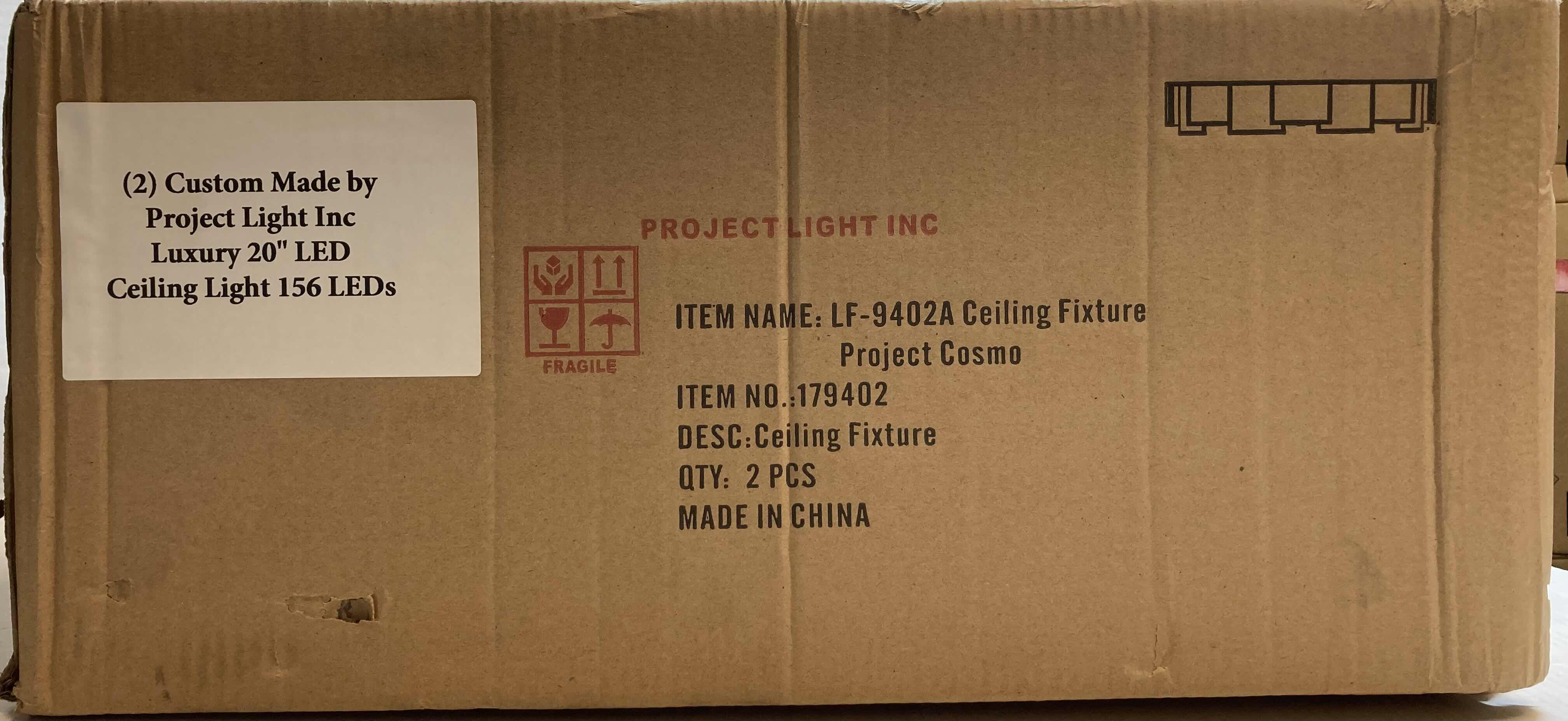 Photo 8 of NEW PROJECT LIGHT INC LED FLUSH MOUNT LIGHTS CUSTOM MADE PROJECT COSMO MODEL VEGAS LF-9402A 2PACK 20” X 20” H3”