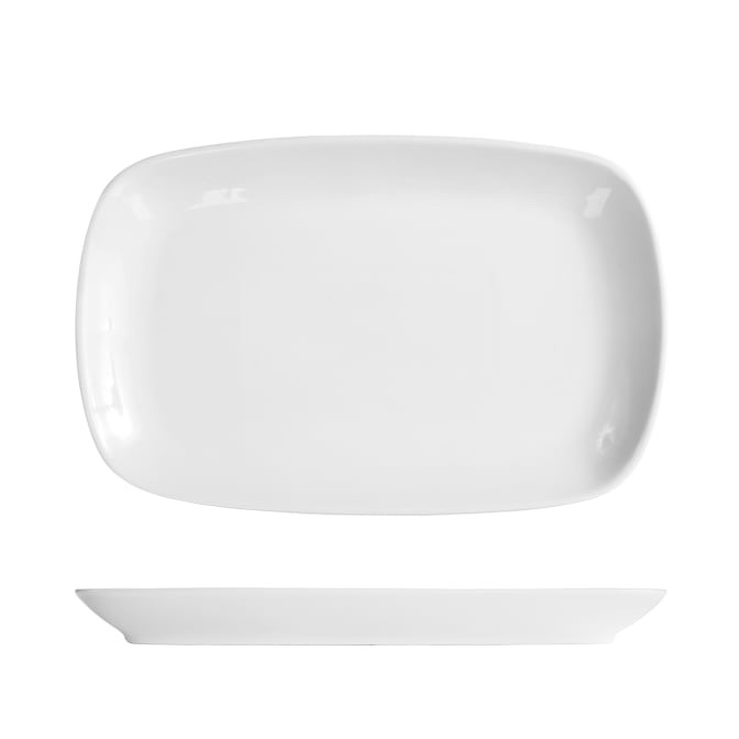 Photo 1 of NEW FORTESSA 
COUPE DU JOUR WHITE CHINA RECTANGLE PLATTERS PLATES 21PACK TC7200.DV.56 8.25" X 5.25"