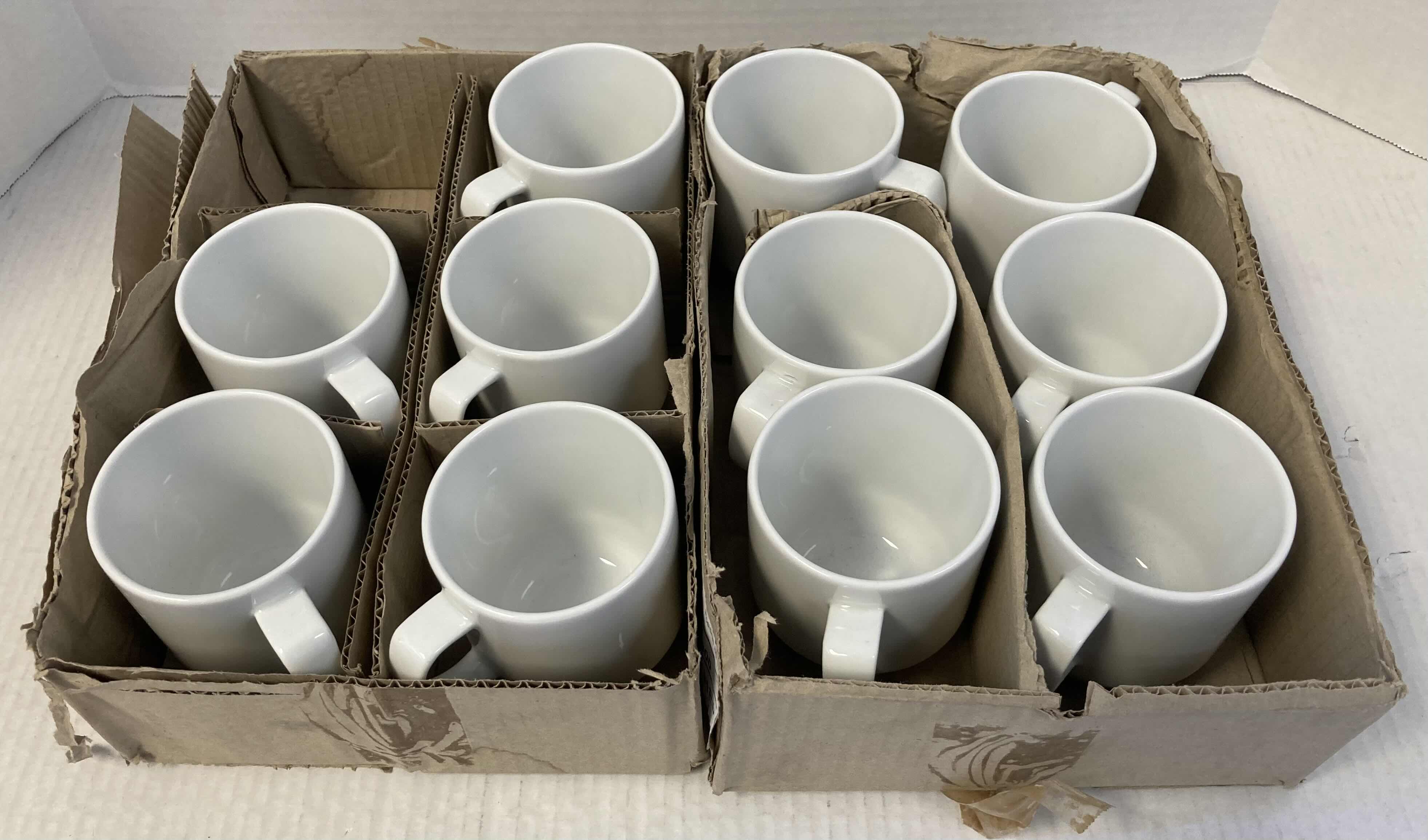 Photo 3 of NEW BAUSCHER HEPP WHITE PORCELAIN 10.1OZ COFFEE MUGS 11PACK