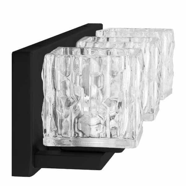 Photo 2 of HOME DECORATORS TULIANNE COAL FINISH LED 3 LIGHT VANITY FIXTURE LIGHT BAR MODEL 25843