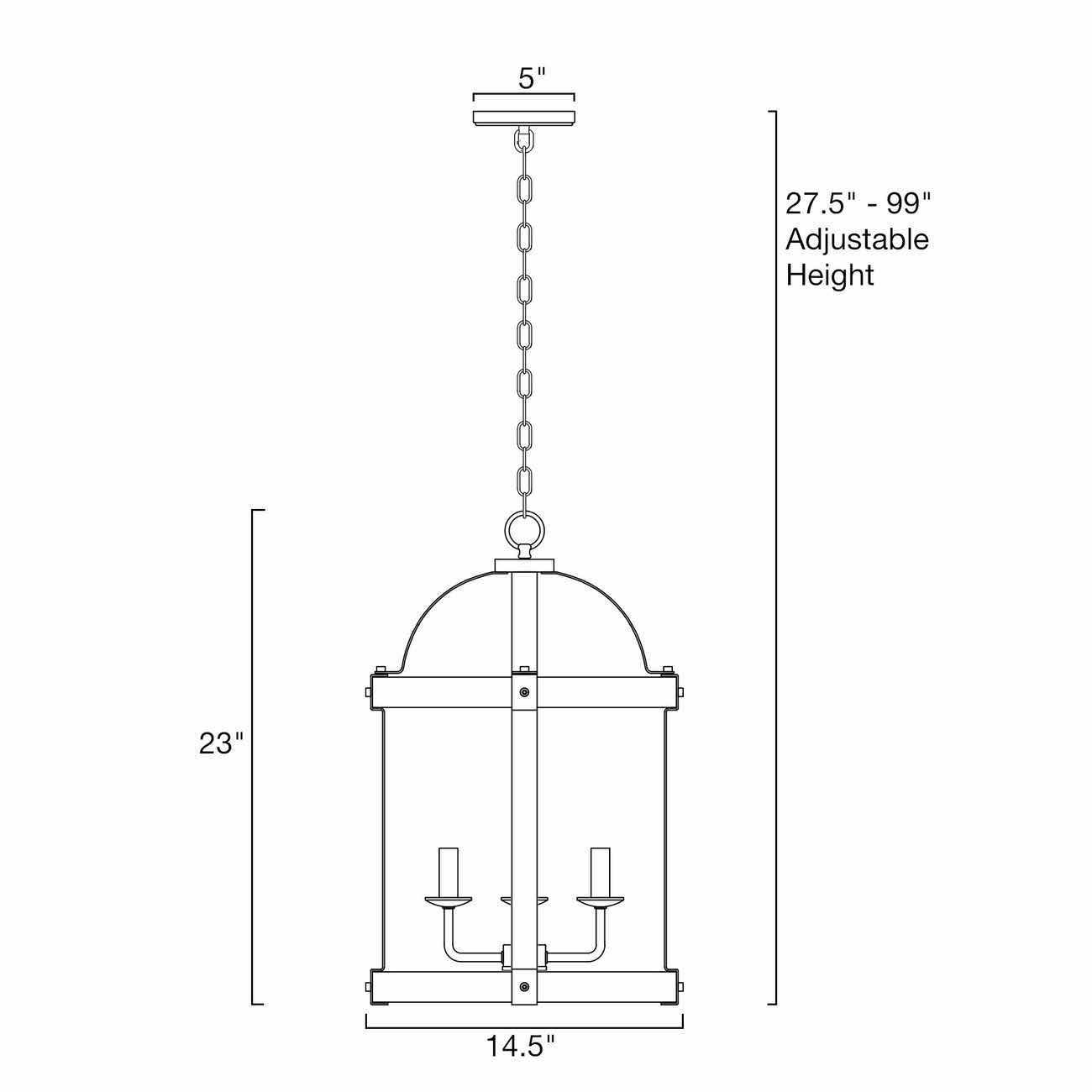 Photo 3 of KIRA HOME OSPREY BLACK RUSTIC WALNUT FINISH 4 LIGHT BIRDCAGE CHANDELIER 810018522254