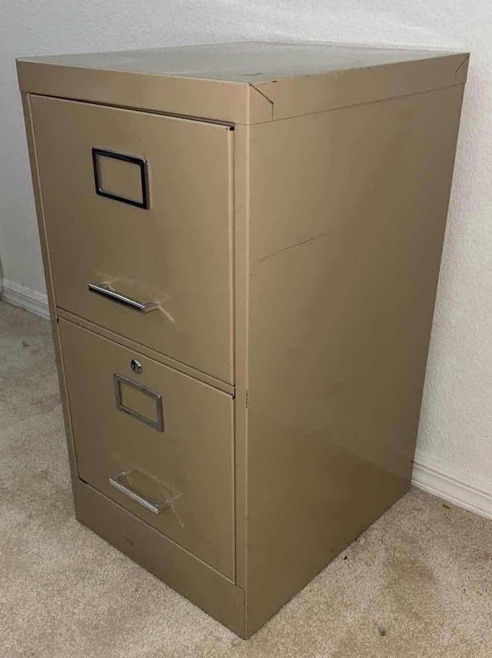 Photo 3 of 2-DRAWER METAL FILING CABINET  18” X 15.5” H29”