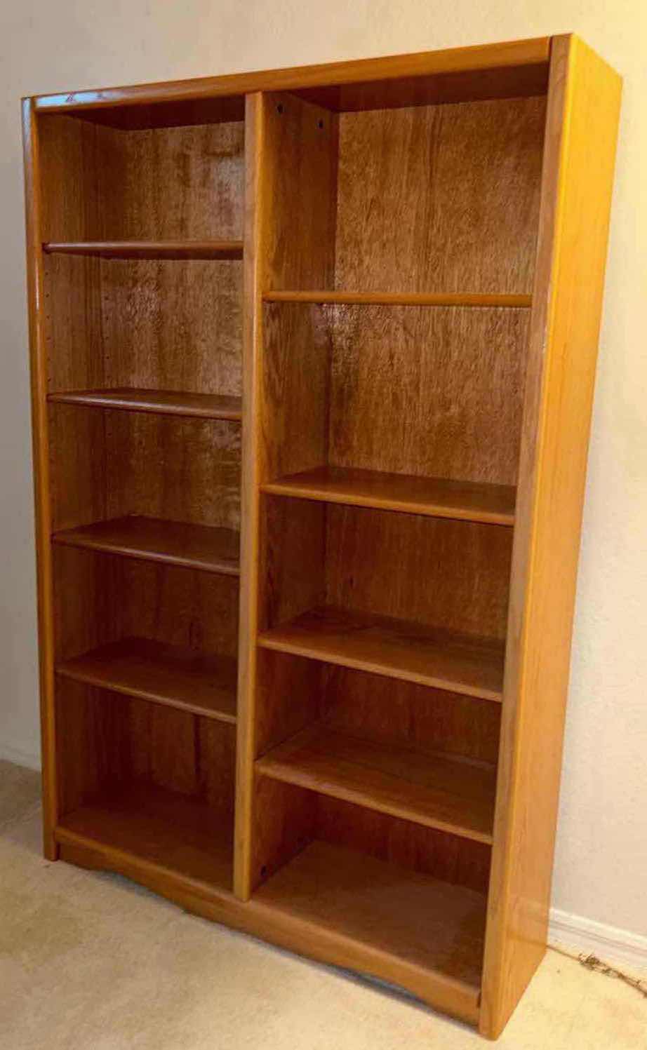 Photo 1 of WOOD BOOKSHELF W ADJUSTABLE SHELVING 13” X 48” H72”