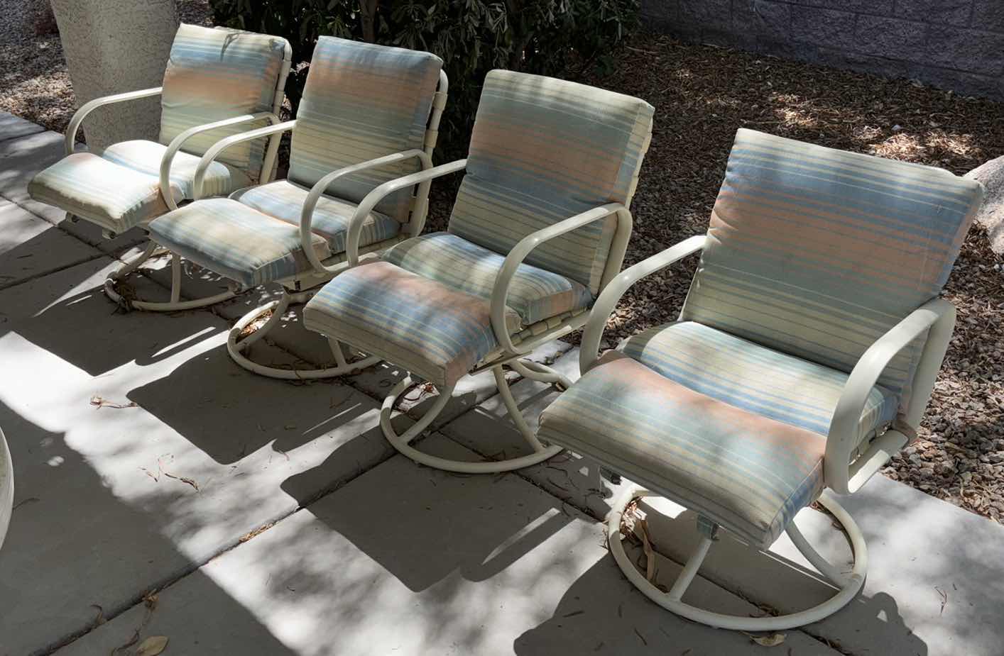 Photo 1 of SET OF 4 SWIVEL PATIO CHAIRS