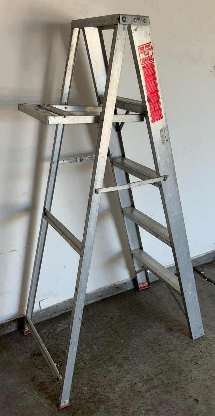 Photo 2 of SEARS HOUSEHOLD DUTY ALUMINUM STEP LADDER (200 LB CAPACITY) 57”