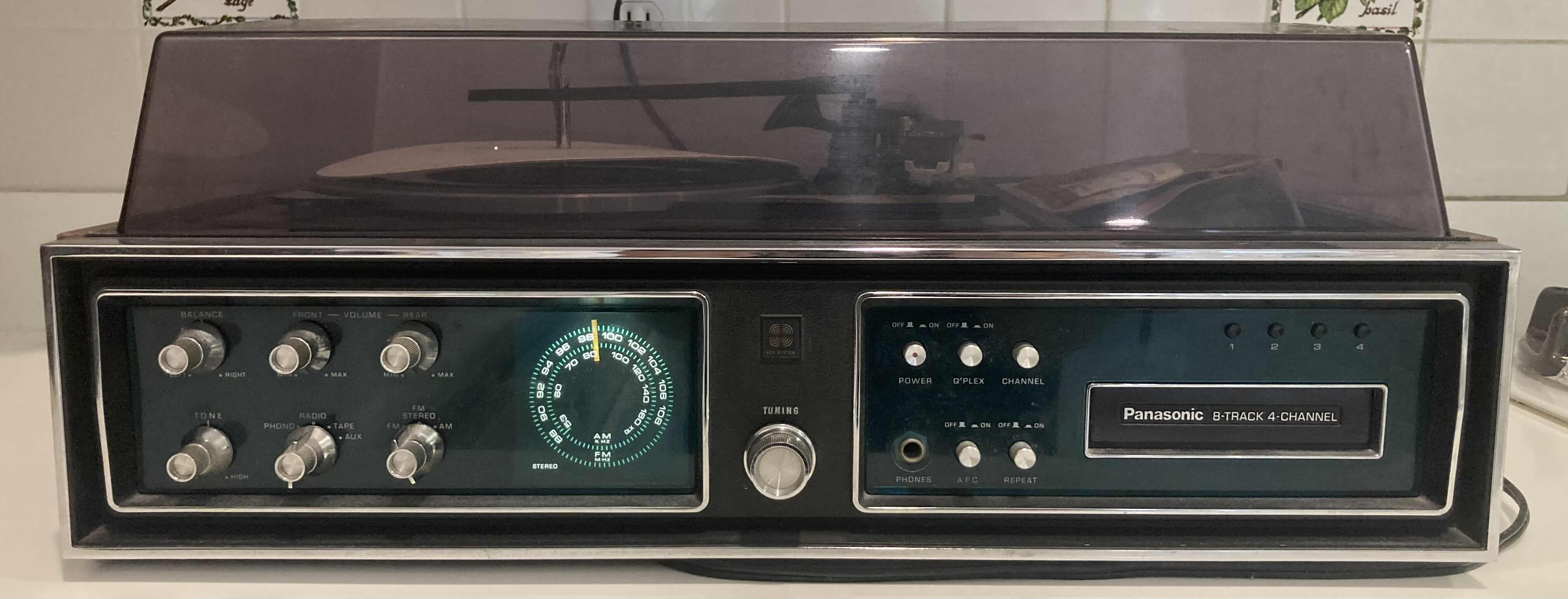 Photo 2 of PANASONIC SE-4040 AM/FM STEREO, RECORD & 8 TRACK PLAYER W SPEAKERS & RECORDS