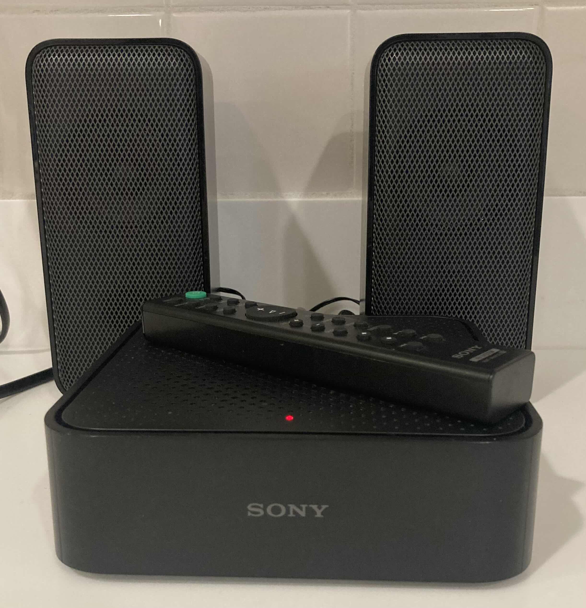 Photo 1 of SONY WIRELESS AMPLIFIER W SPEAKERS & REMOTE MODEL TA-S40RWR