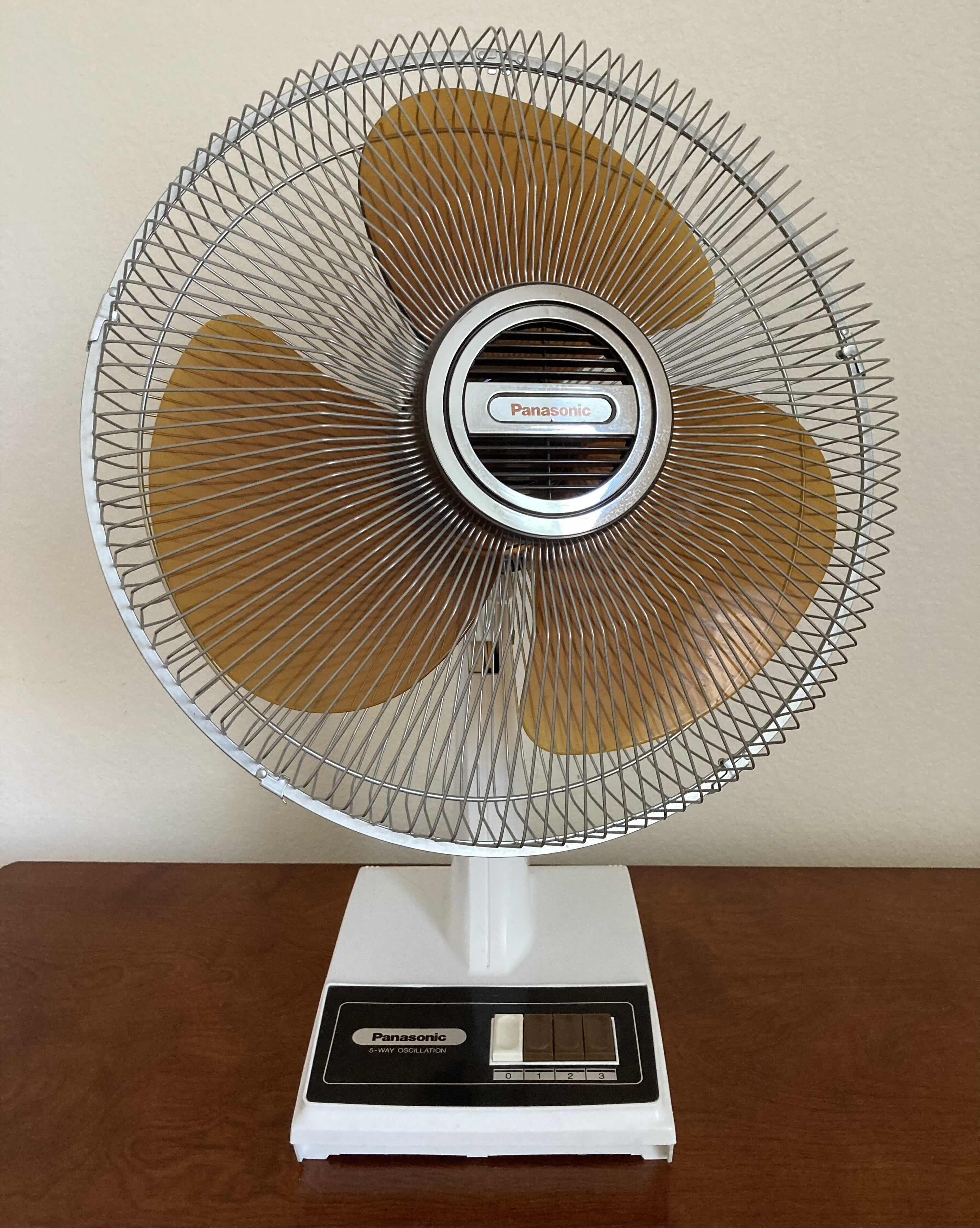 Photo 1 of PANASONIC 5 WAY OSCILLATION DESK FAN MODEL F-1608B 19” X 10” H25”