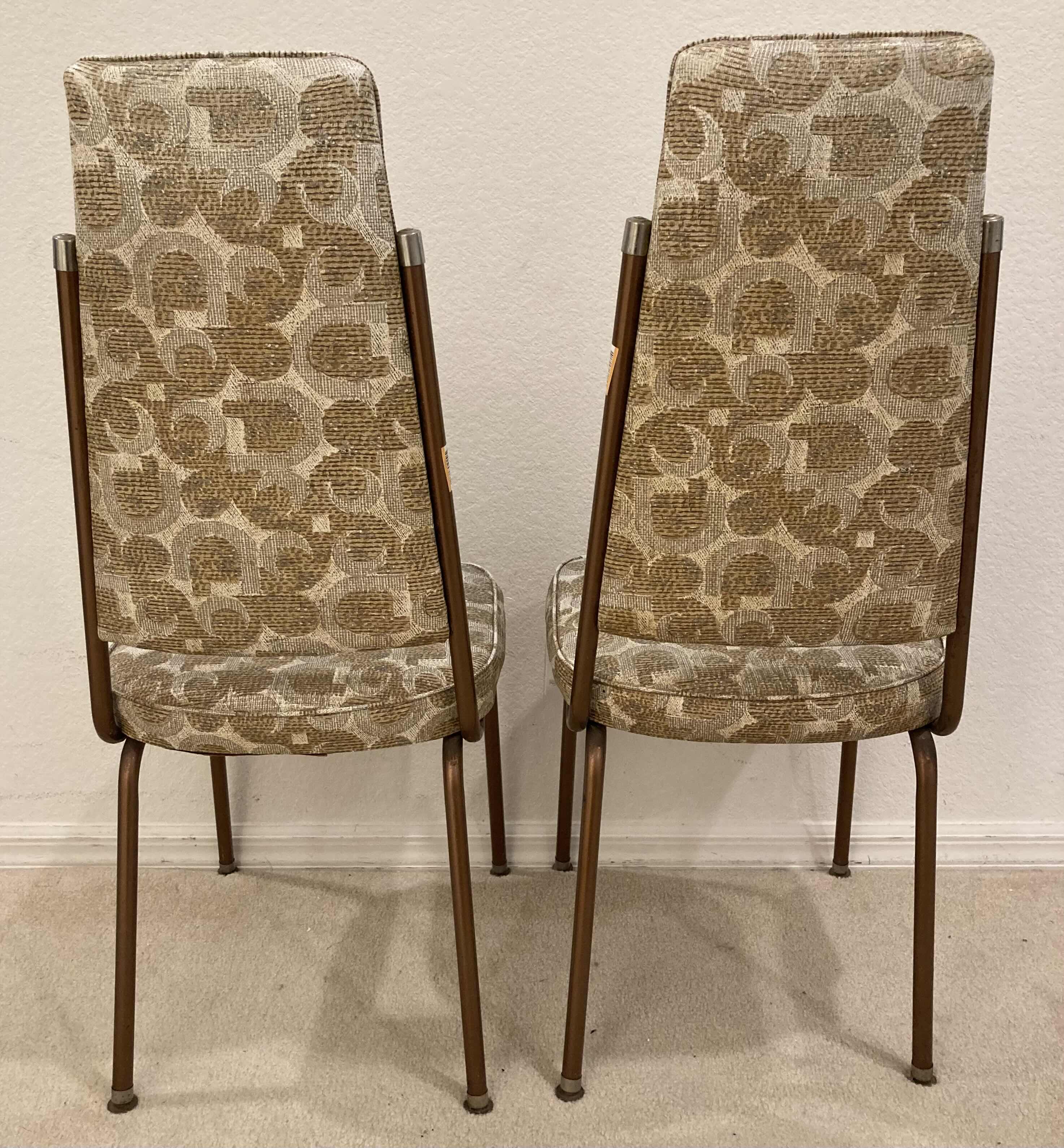 Photo 4 of HIGH BACK RETRO VINYL CHAIRS 14.75” X 16.5” H37.5”