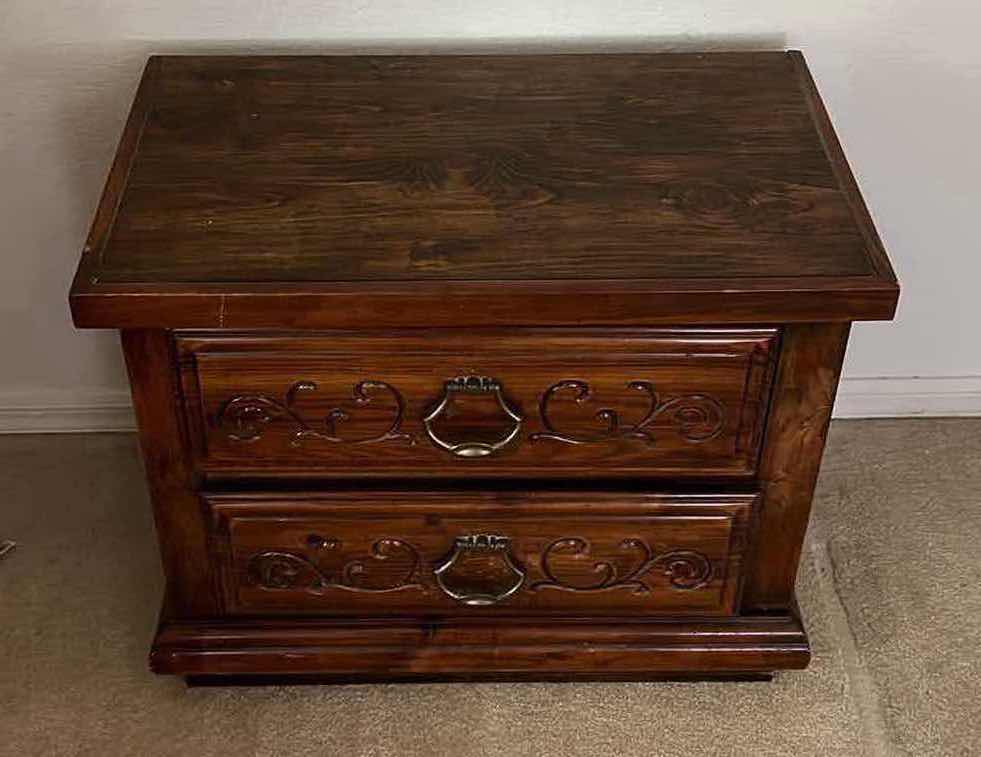 Photo 2 of LEA FURNITURE DARK WOOD FINISH NIGHTSTAND 27” X 16” H22.5”