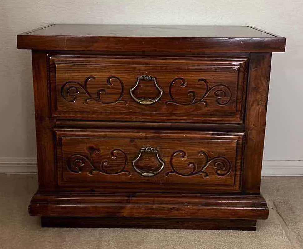 Photo 1 of LEA FURNITURE DARK WOOD FINISH NIGHTSTAND 27” X 16” H22.5”