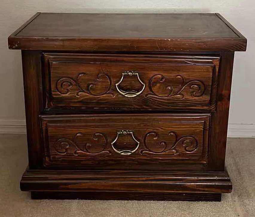 Photo 1 of LEA FURNITURE DARK WOOD FINISH NIGHTSTAND 27” X 16” H22.5”