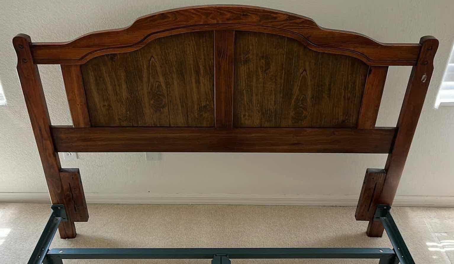 Photo 2 of SOLID DARK WOOD HEADBOARD QUEEN SIZE BED FRAME 62” X 74” H44.5”