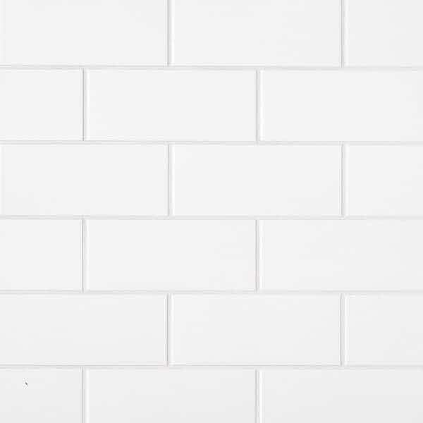 Photo 1 of INTERCERAMIC GLAZED MATTE WHITE FINISH CERAMIC WALL TILE 4.25” X 12.75” (15.156SQFT PER CASE/14CASES APPROX 212.184SQFT TOTAL)