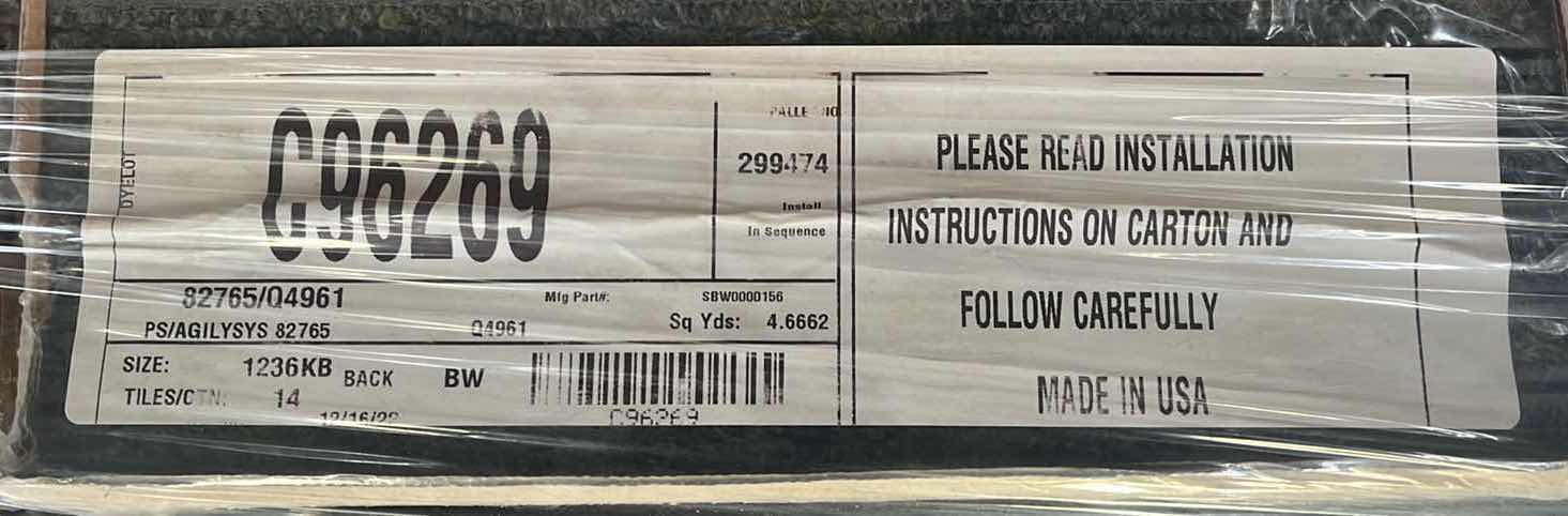 Photo 3 of MOHAWK PS/AGILYSYS FINISH GLUE DOWN CARPET TILE 12” X 36” (41.996SQFT PER CASE/6CASES APPROX 251.976SQFT TOTAL) READ NOTES