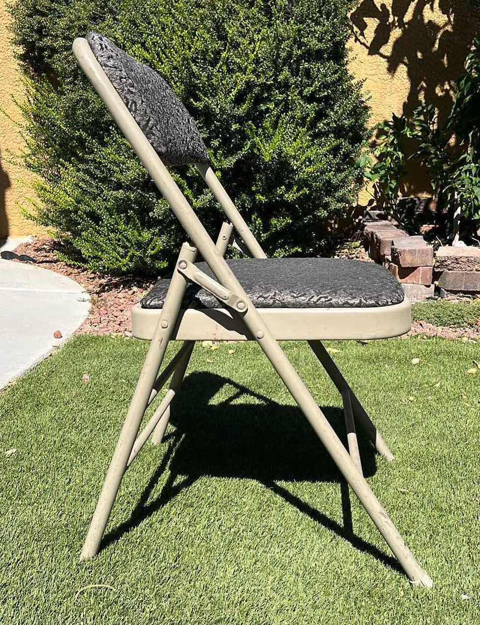 Photo 3 of PADDED METAL FOLDING CHAIR 19” X 20” H29.5”