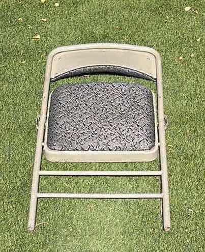 Photo 4 of PADDED METAL FOLDING CHAIR 19” X 20” H29.5”