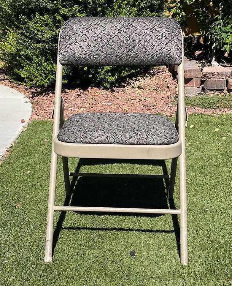 Photo 1 of PADDED METAL FOLDING CHAIR 19” X 20” H29.5”