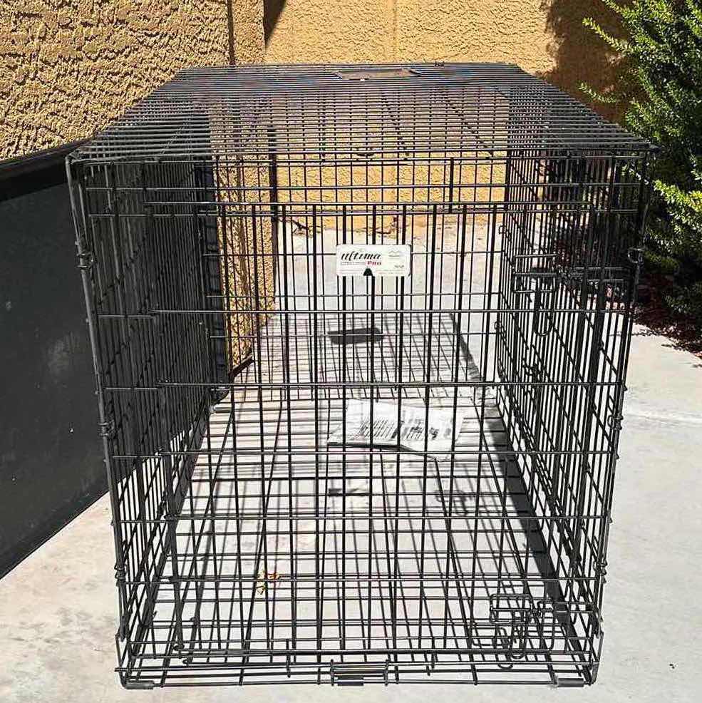 Photo 1 of MIDWEST ULTIMA PRO BLACK METAL FOLDING LG PET DOG KENNEL 47.75” X 28.75” H31.375”