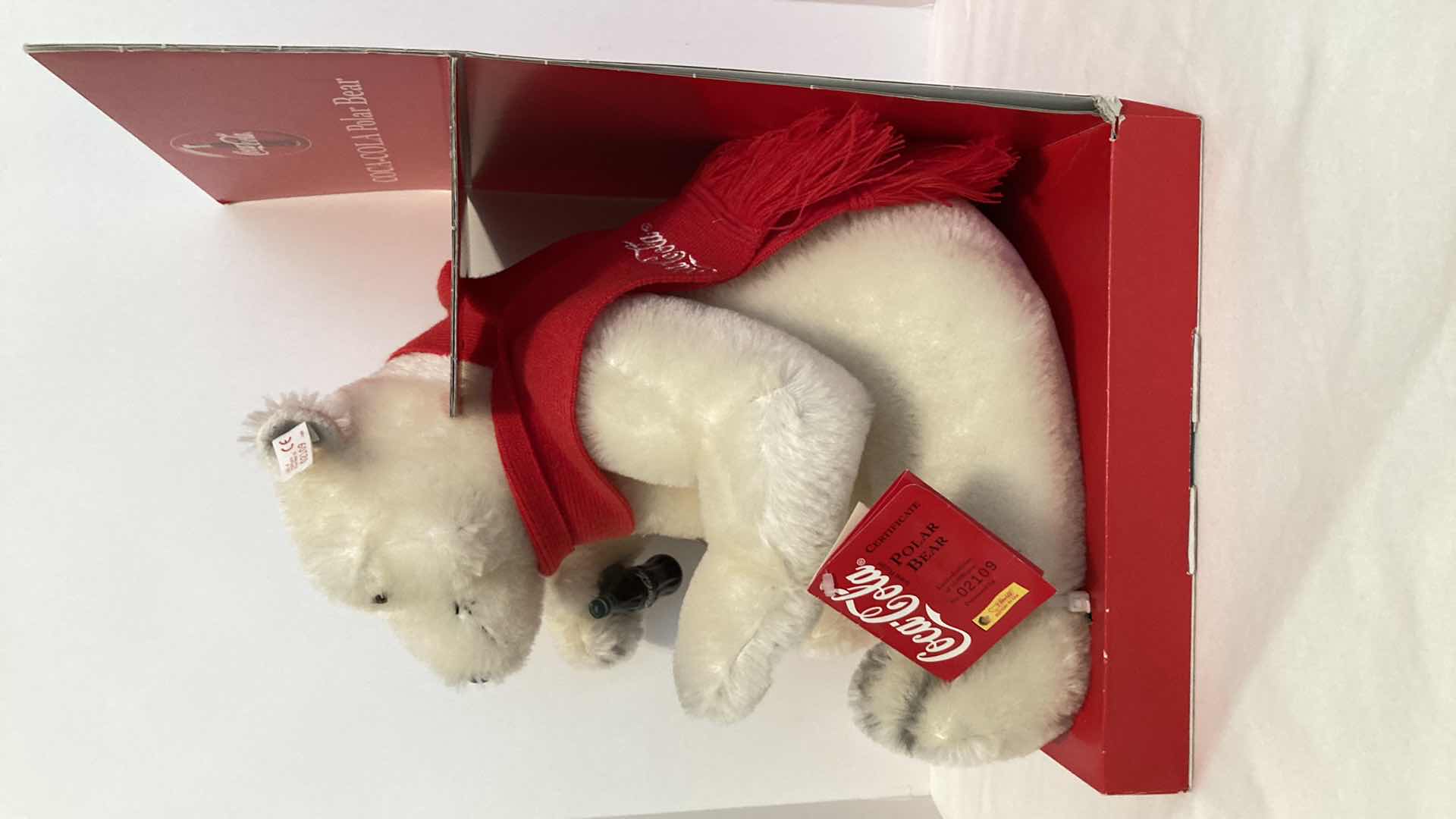 Photo 3 of COCA-COLA POLAR BEAR W STEIFF BUTTON NO.02109