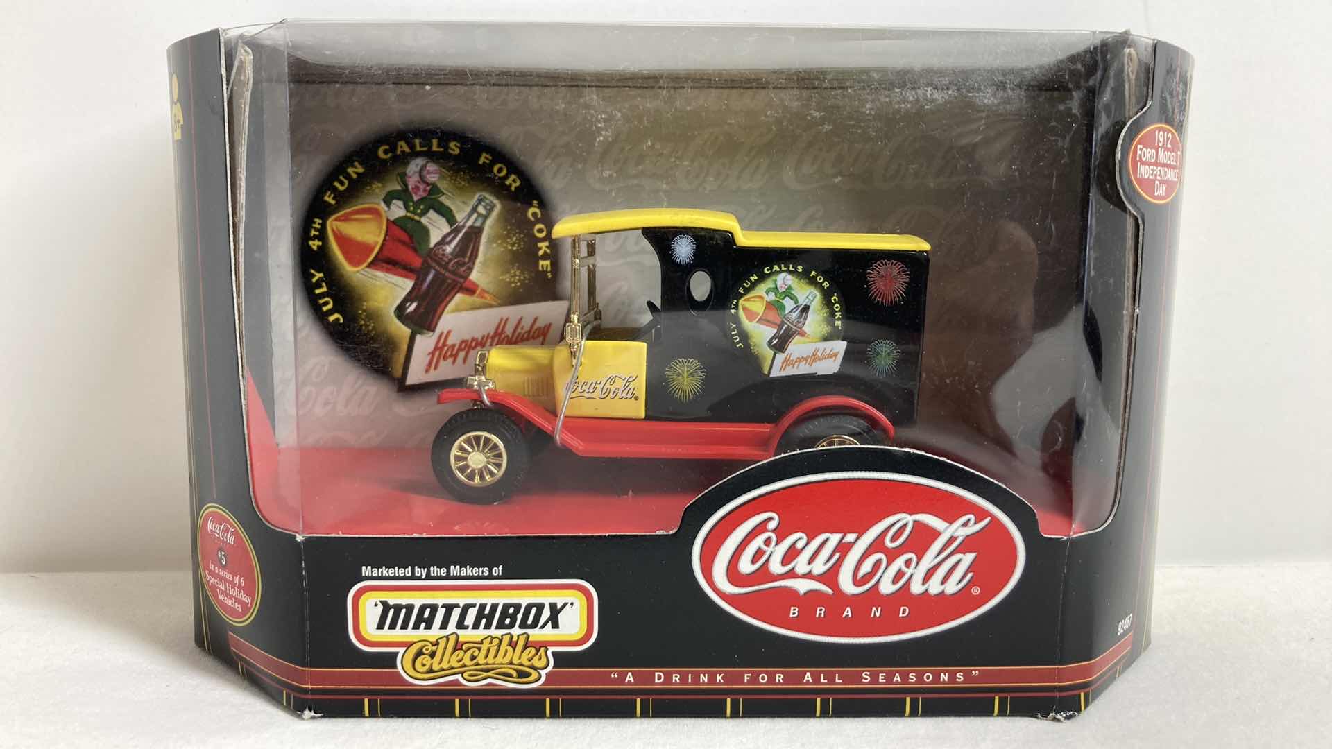 Photo 1 of MATCHBOX COLLECTIBLES COCA-COLA 1912 FORD MODEL T INDEPENDENCE DAY CAR