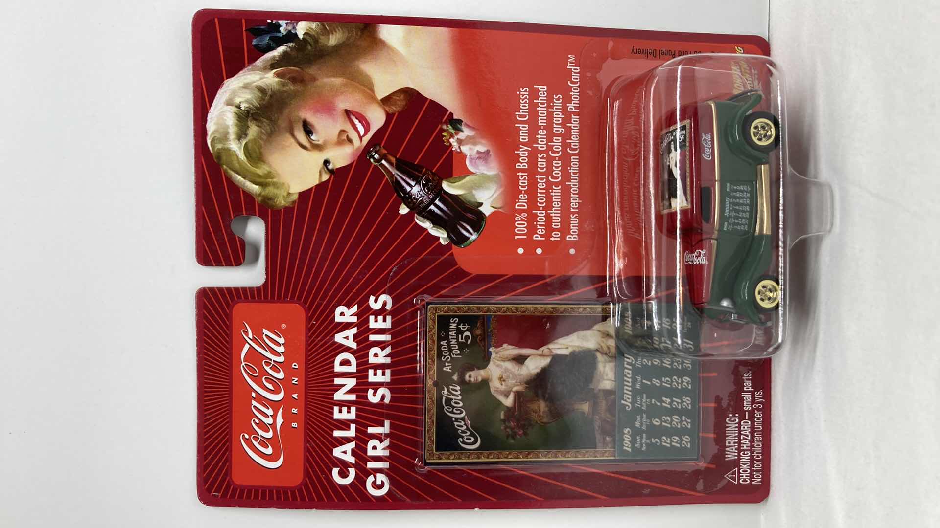 Photo 1 of JOHNNY LIGHTNING COCA-COLA CALENDAR GIRL SERIES ‘33 FORD PANEL CAR