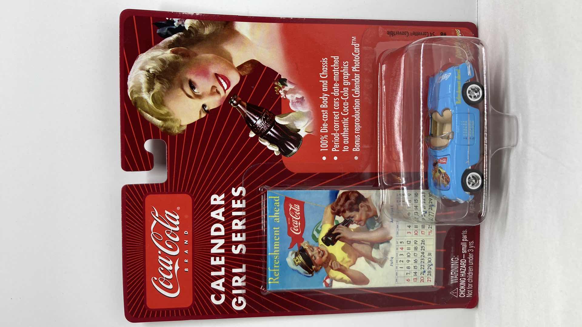 Photo 1 of JOHNNY LIGHTNING COCA-COLA CALENDAR GIRL SERIES ‘54 CORVETTE CONVERTIBLE CAR