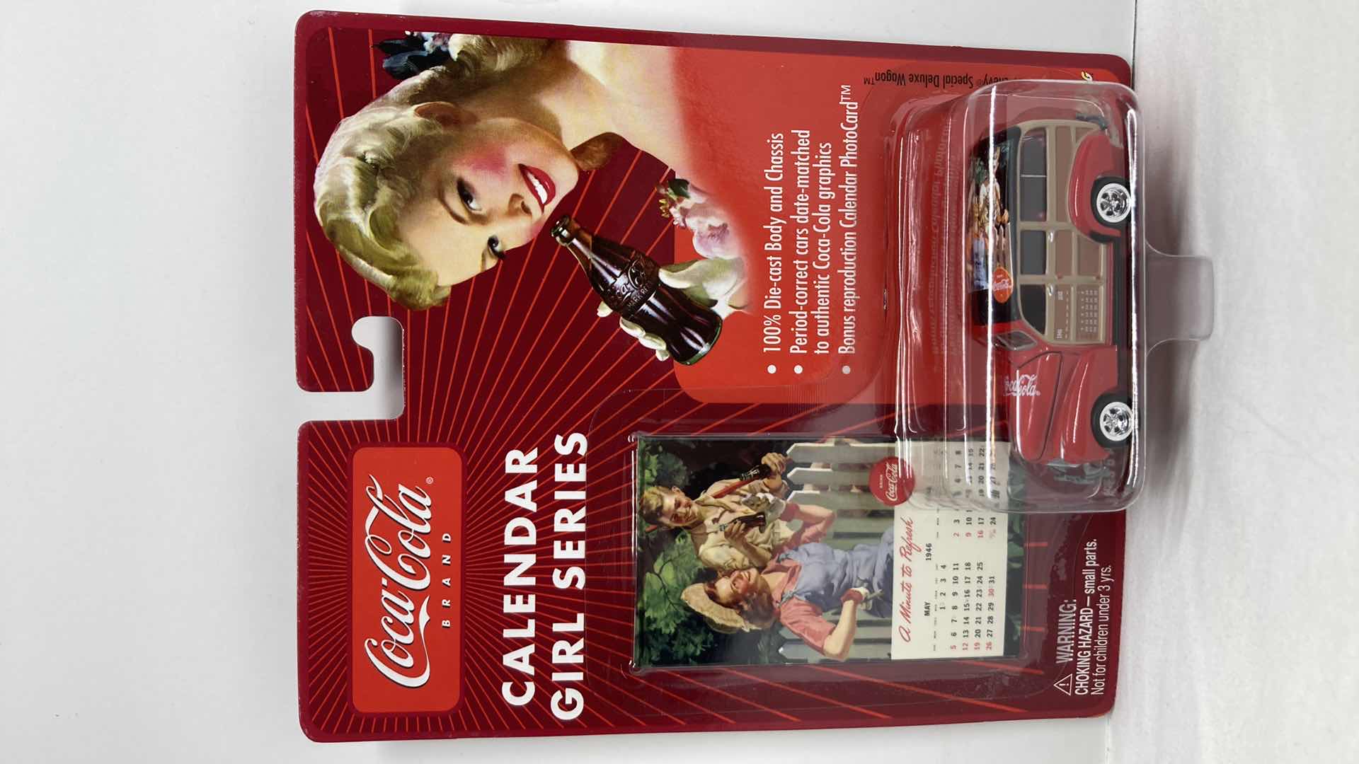 Photo 1 of JOHNNY LIGHTNING COCA-COLA CALENDAR GIRL SERIES ‘41 CHEVY SPECIAL DELUXE WAGON