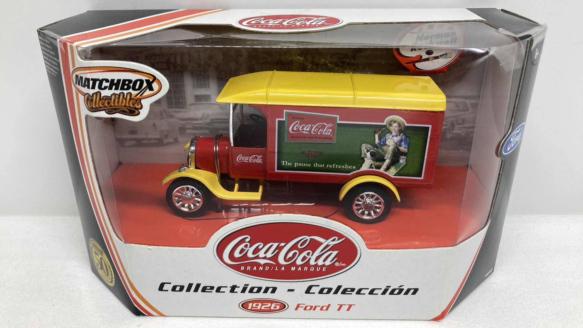 Photo 1 of MATCHBOX COLLECTIBLES COCA-COLA 1926 FORD TT NORMAN ROCKWELL TRUCK