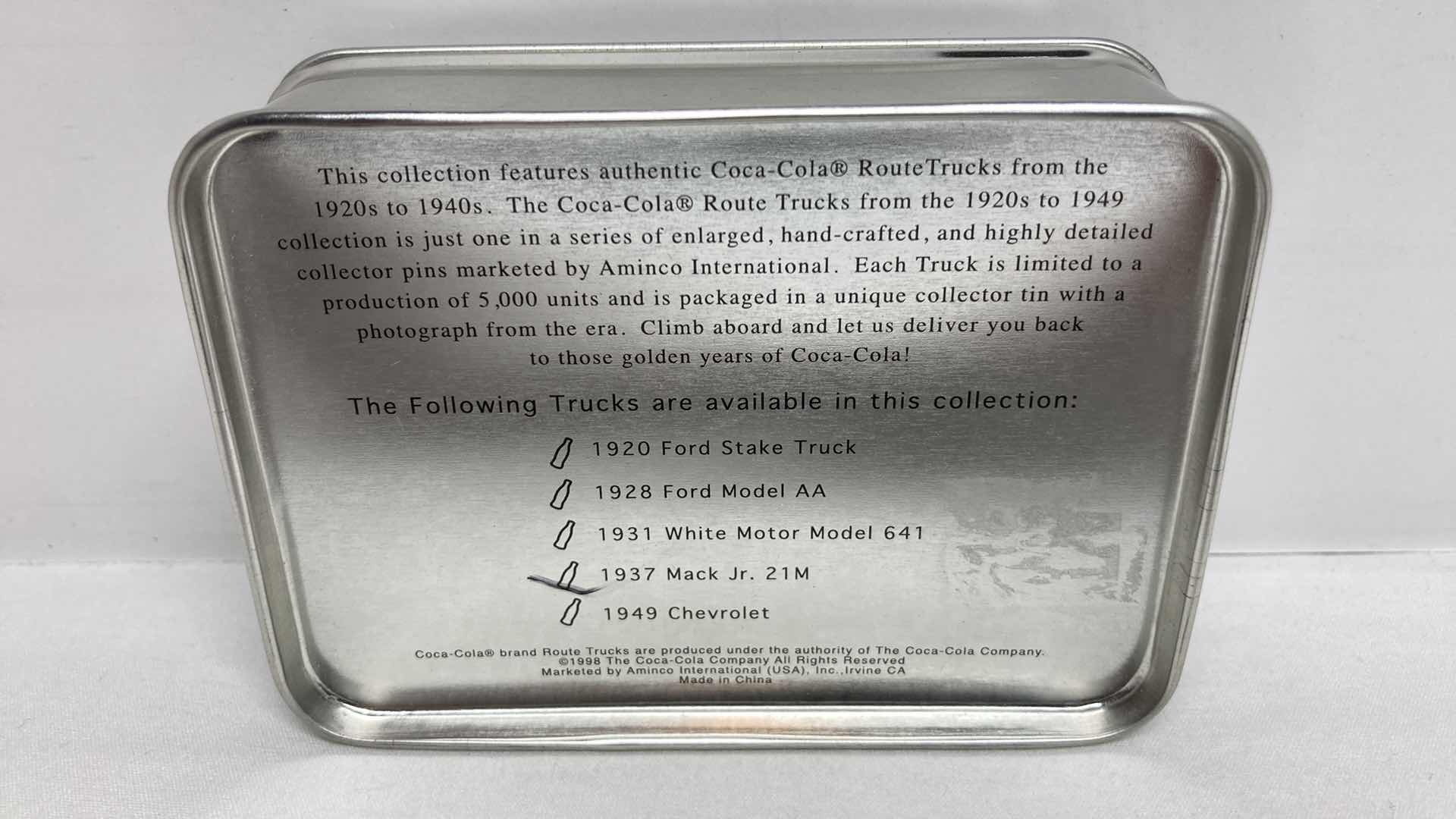 Photo 4 of COCA-COLA 1920-1949 ROUTE TRUCK COLLECTION PIN