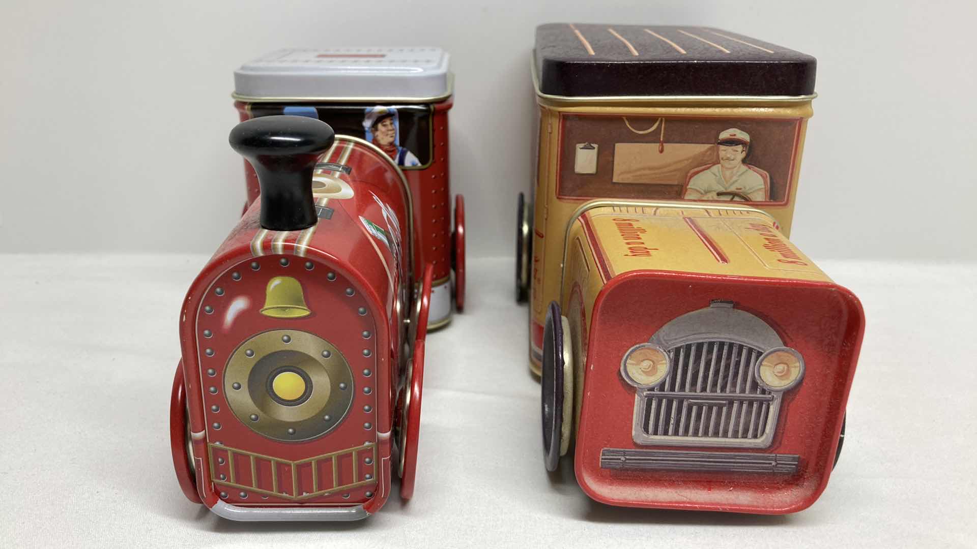 Photo 3 of COCA-COLA EARLY CENTURY STYLE TRAIN & CAR TINS (2) 7” X 3” H4”