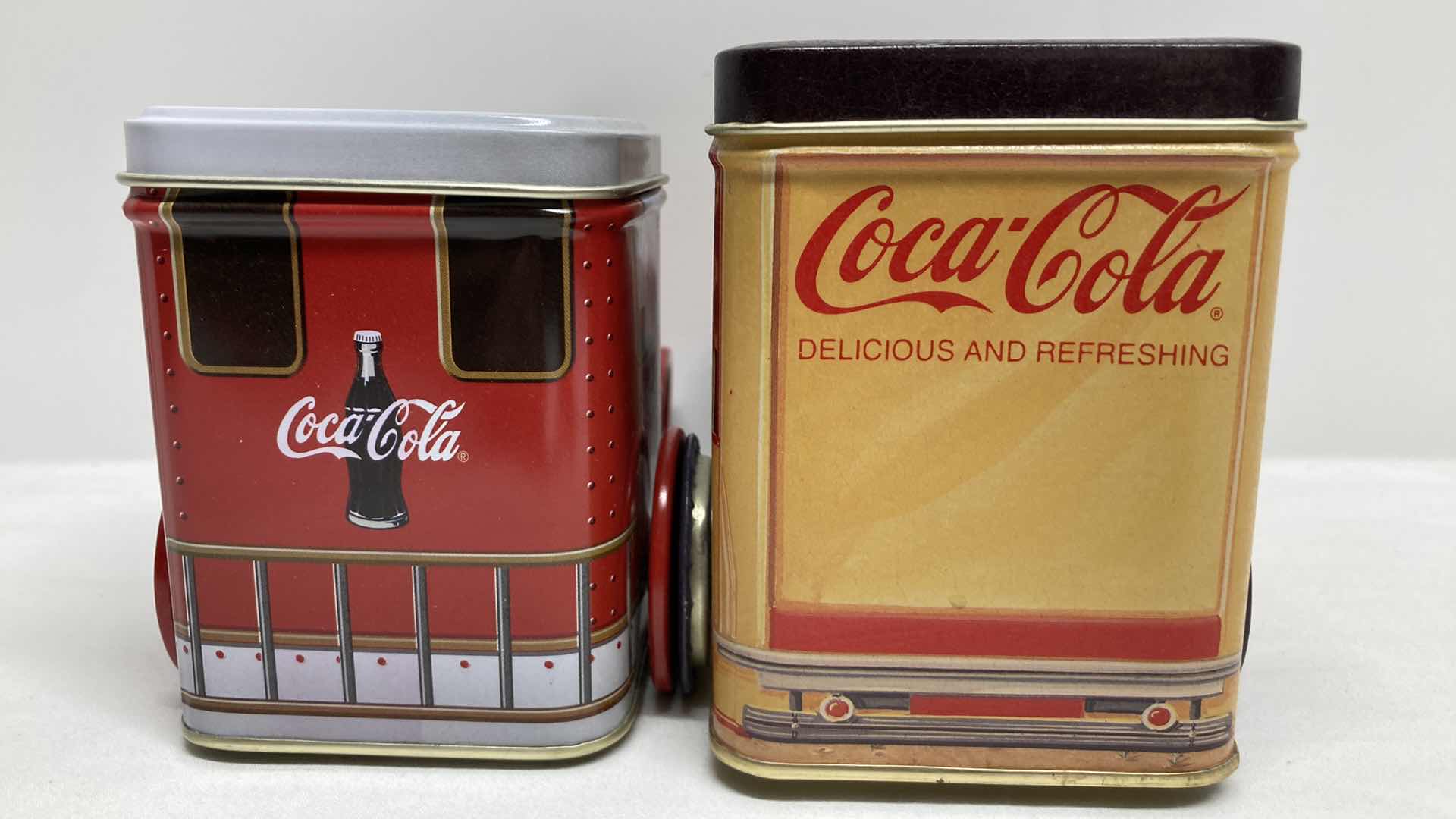 Photo 5 of COCA-COLA EARLY CENTURY STYLE TRAIN & CAR TINS (2) 7” X 3” H4”