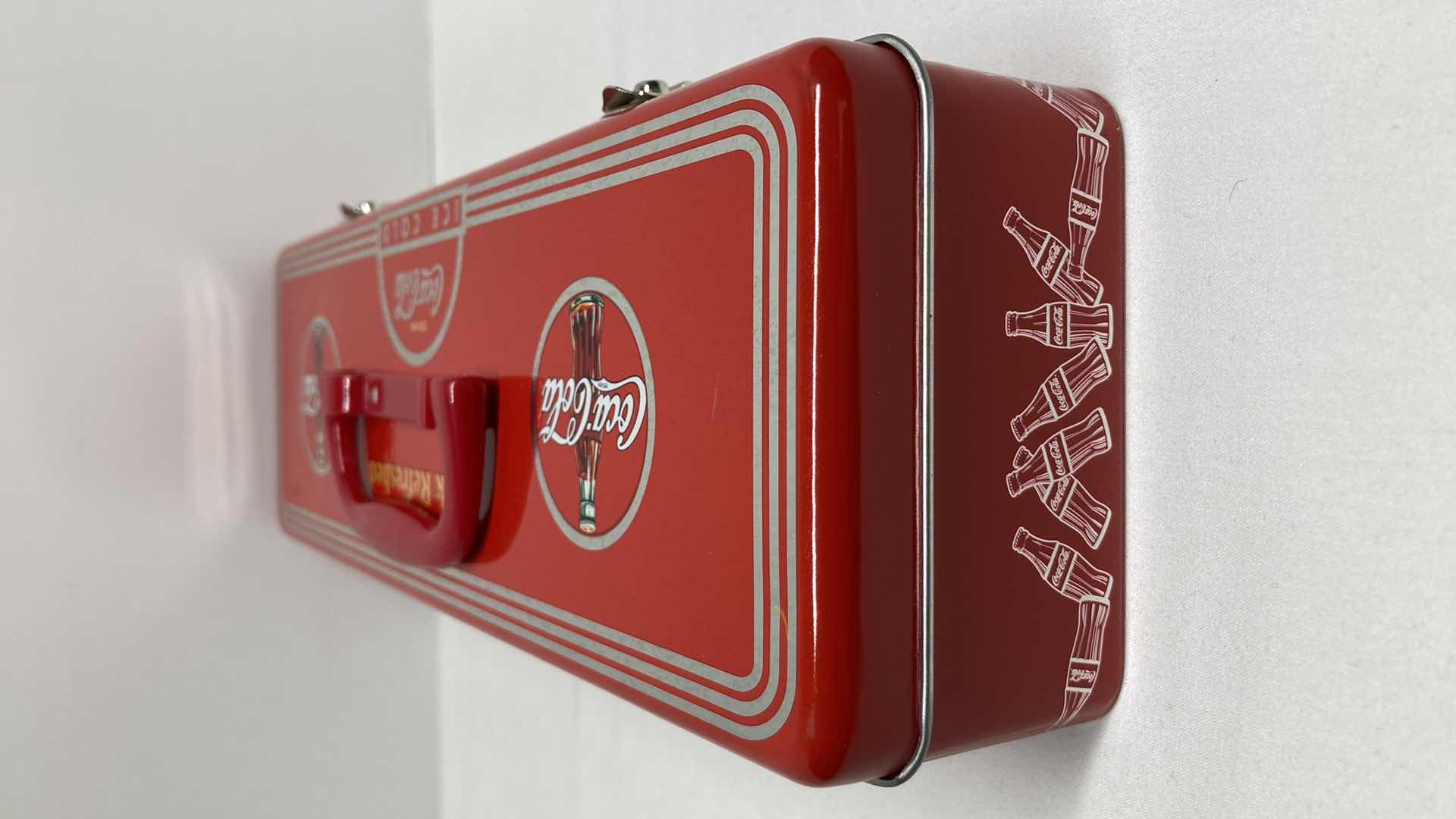 Photo 3 of COCA-COLA VINTAGE STYLE TOOL BOX 11.5” X 3.5” H2.5”