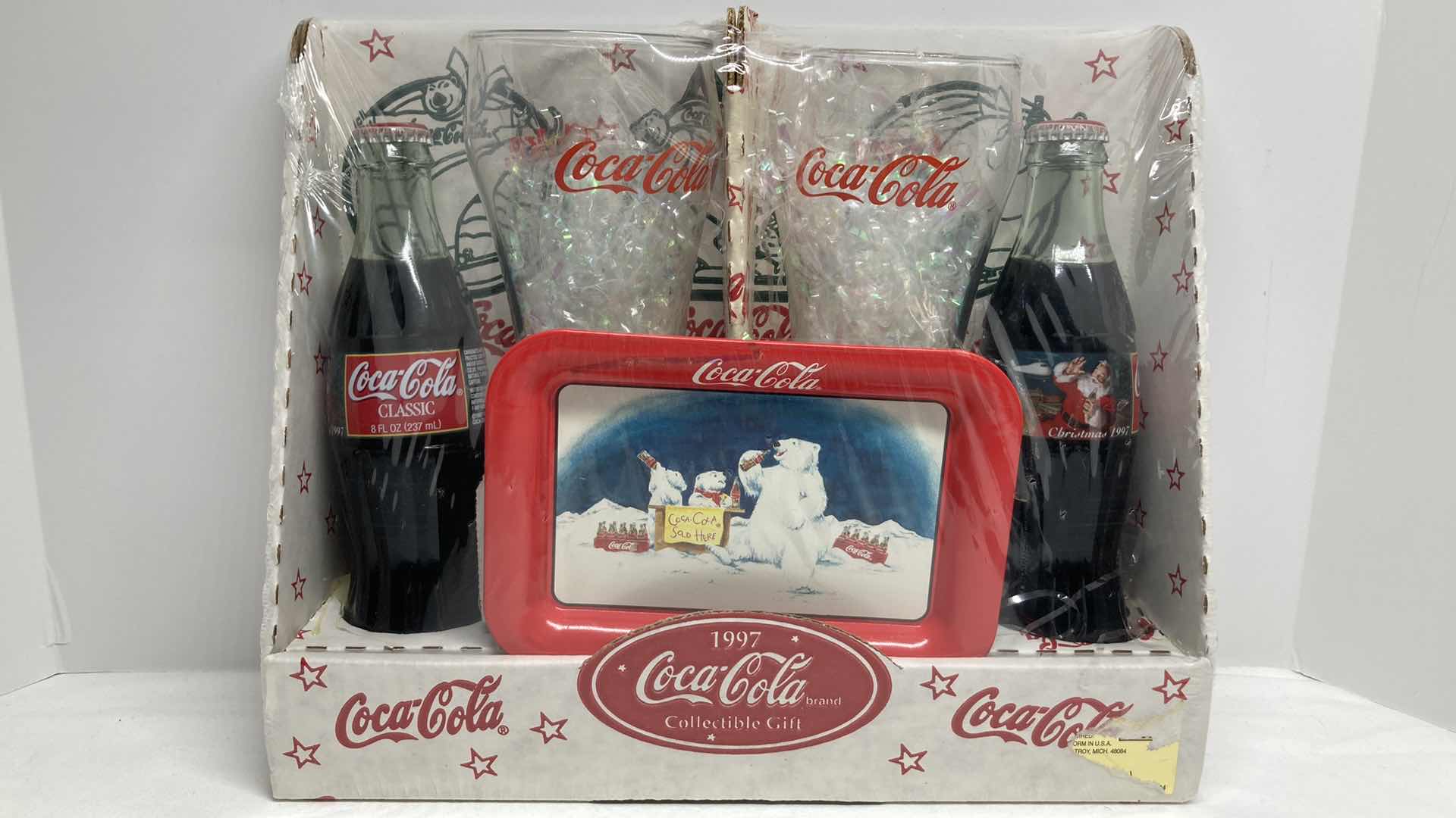 Photo 1 of COCA-COLA COLLECTIBLE GIFT GLASS & BOTTLE SET