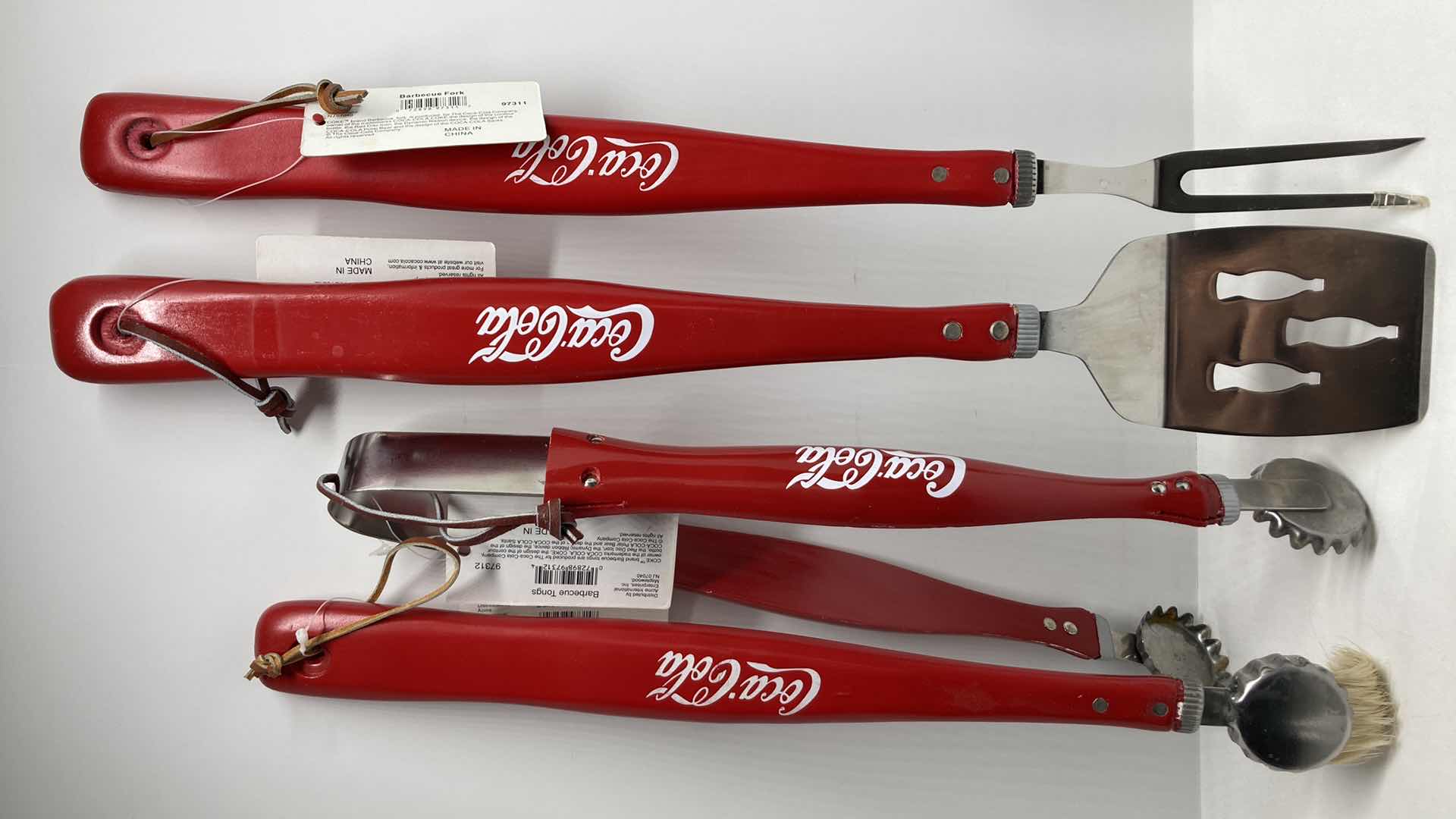 Photo 2 of COCA-COLA BBQ UTENSIL SET W COKE BOTTLE ICE CREAM SCOOPER