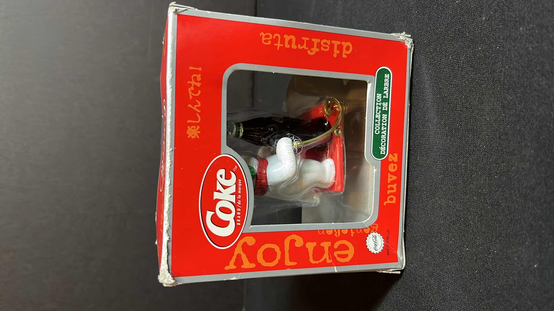 Photo 5 of COCA-COLA TRIM A TREE COLLECTION SLEDDING BEAR W SODA BOTTLE CHRISTMAS ORNAMENT & JUKE BOX W PENGUIN ORNAMENT