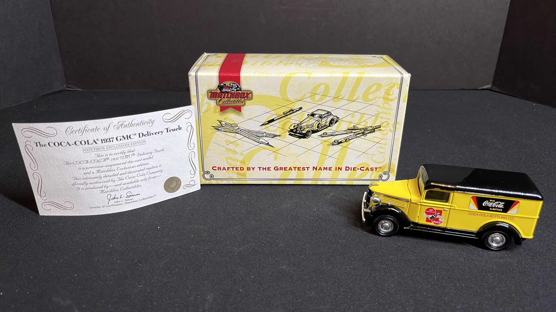 Photo 1 of MATCHBOX COLLECTIBLES COCA-COLA MODELS OF YESTERYEAR, 1937 GMC DELIVERY TRUCK, INCLUDES COA 1995 (MODEL #YYM92014)