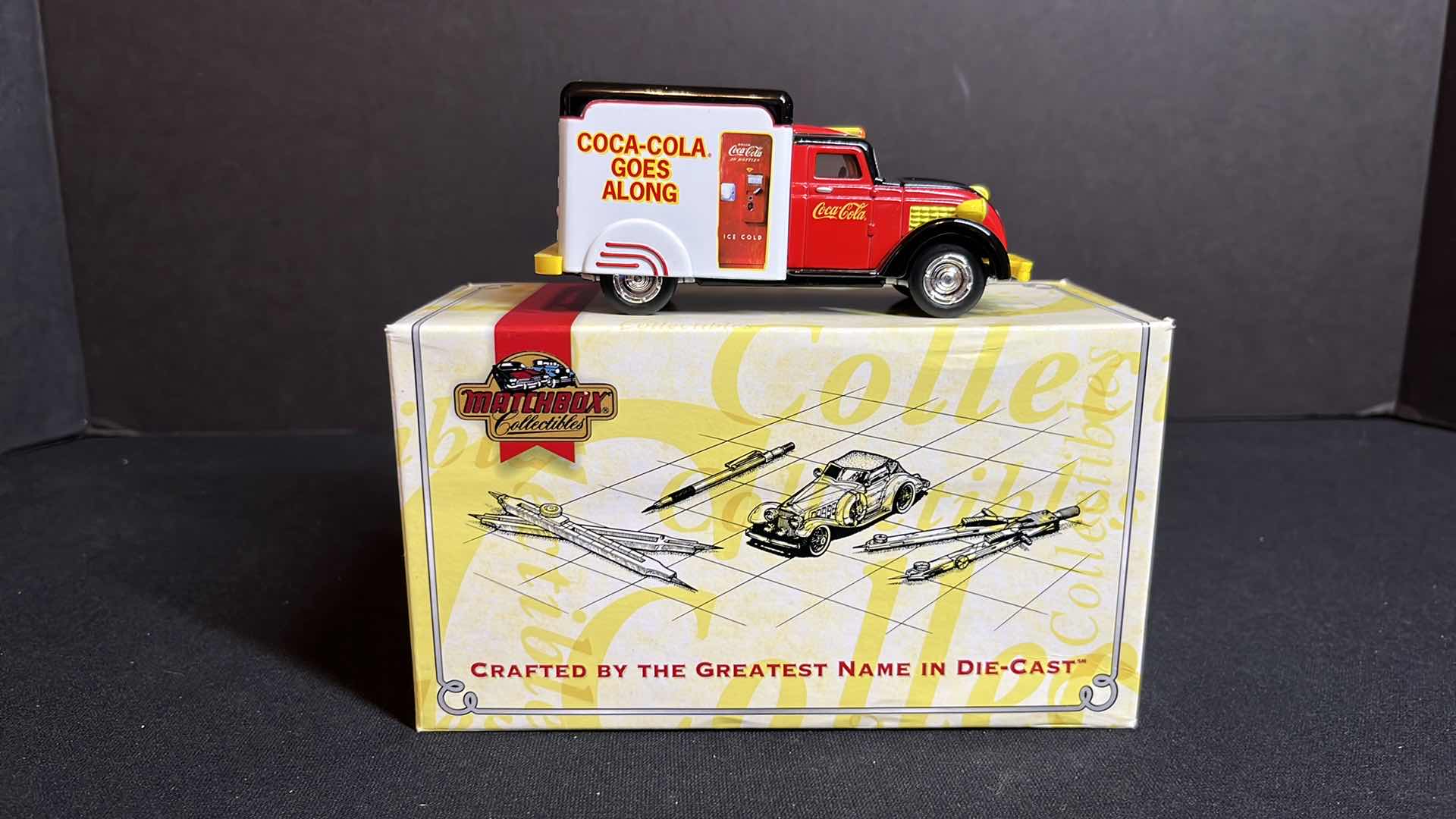 Photo 2 of MATCHBOX COLLECTIBLES COCA-COLA MODELS OF YESTERYEAR, 1937 DODGE AIRFLOW, INCLUDES COA 1995 (MODEL YYM96505)