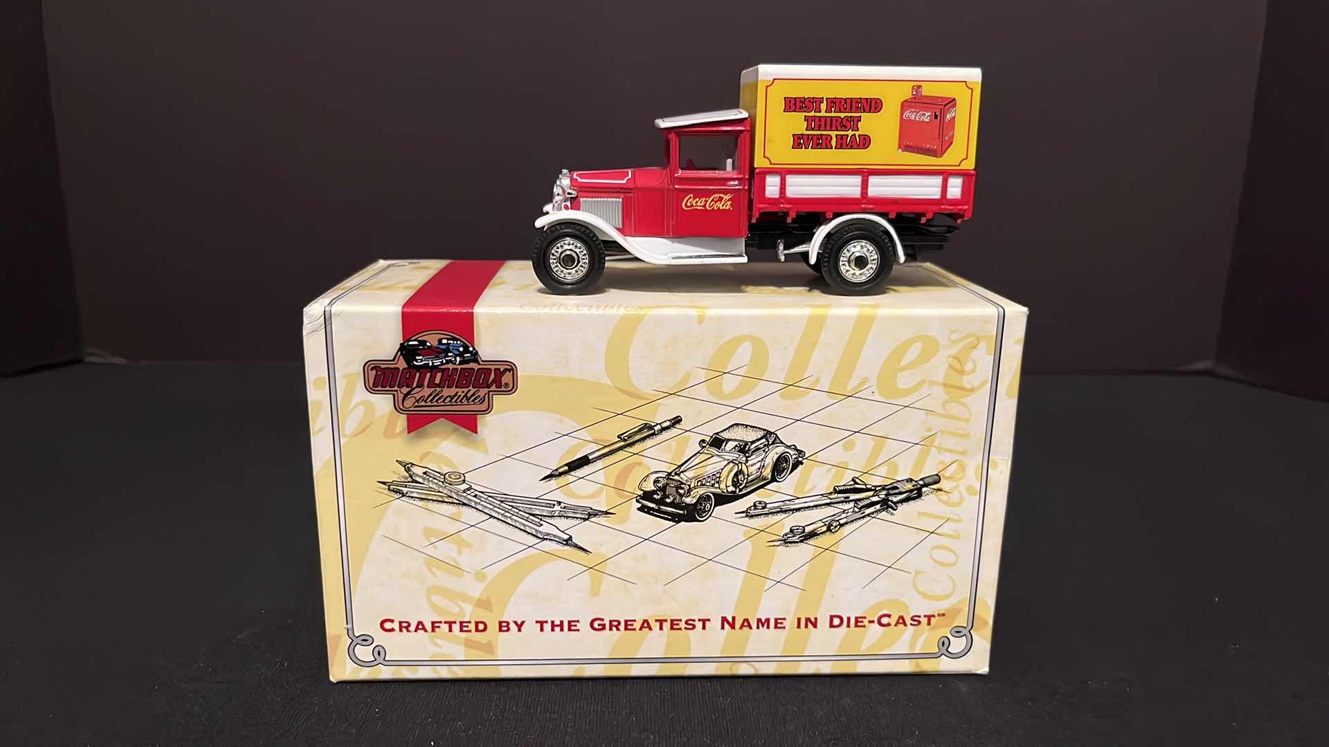 Photo 1 of COCA-COLA MATCHBOX COLLECTIBLES MODELS OF YESTERYEAR 1932 FORD MODEL AA, 1995 (MODEL YYM96507)