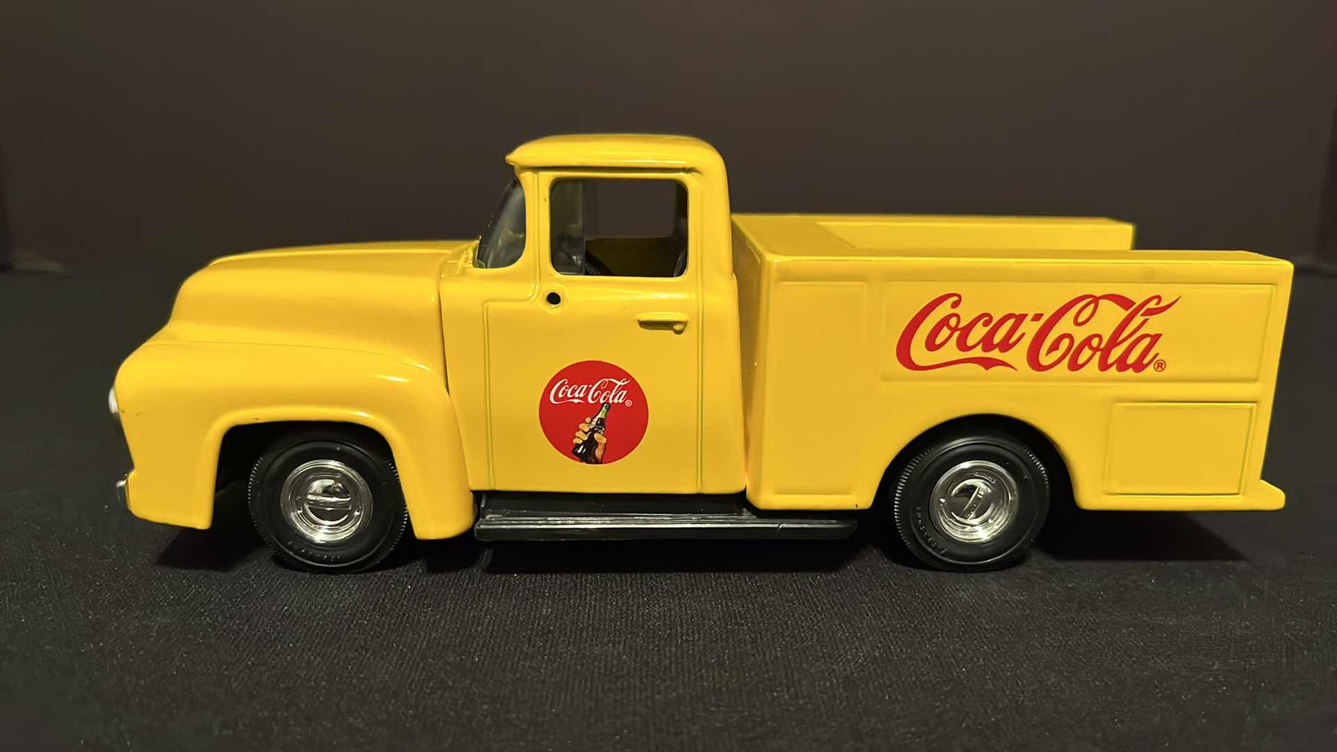 Photo 1 of ERTL COMPANY COCA-COLA COLLECTION DIE-CAST METAL BANK W KEY REPLICA 1956 FORD PICKUP TRUCK, 1999