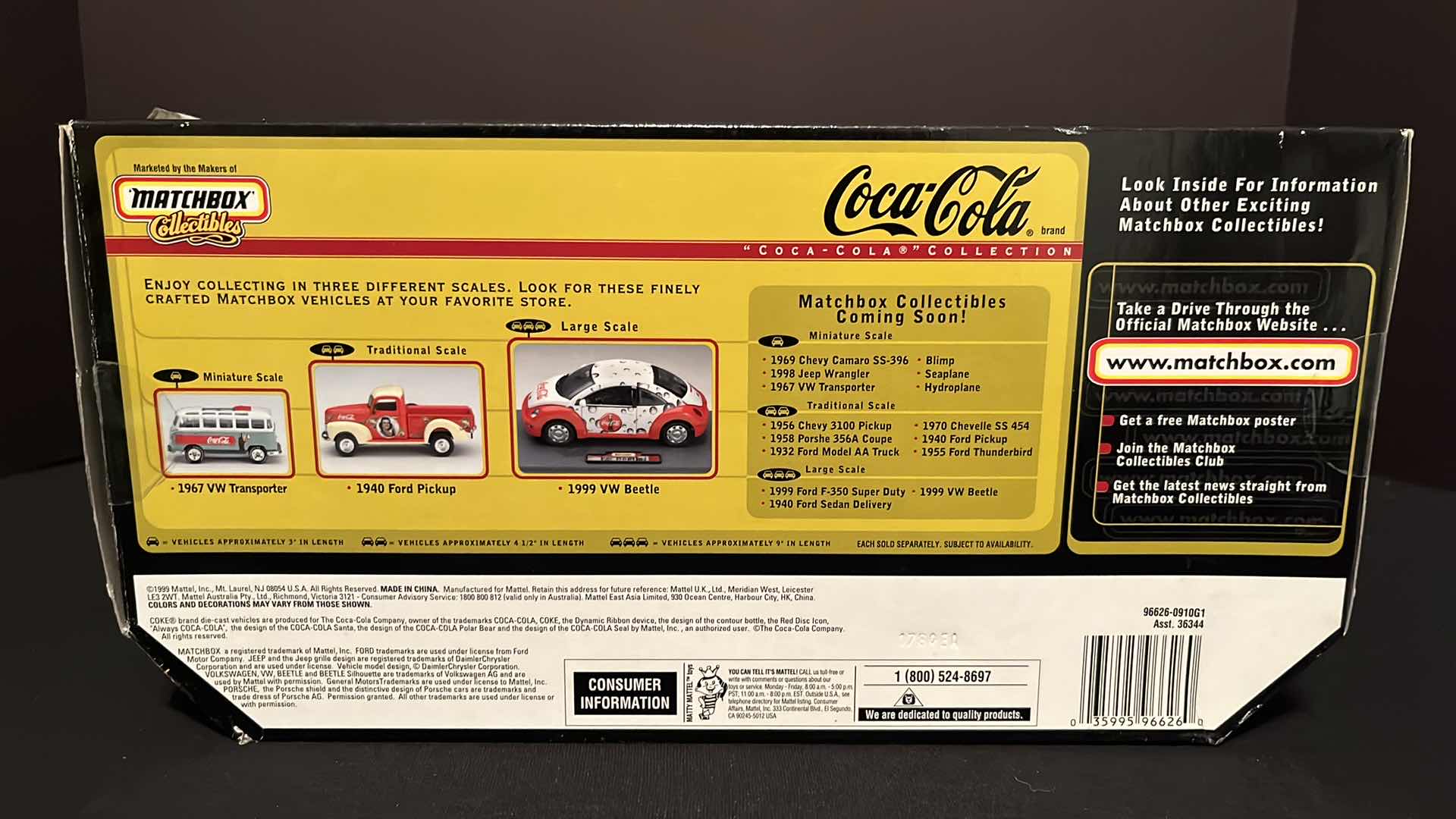 Photo 6 of MATCHBOX COLLECTIBLES COCA-COLA COLLECTION DIE-CAST METAL 1999 GORD F-350 SUPER DUTY PICK UP TRUCK, 1999