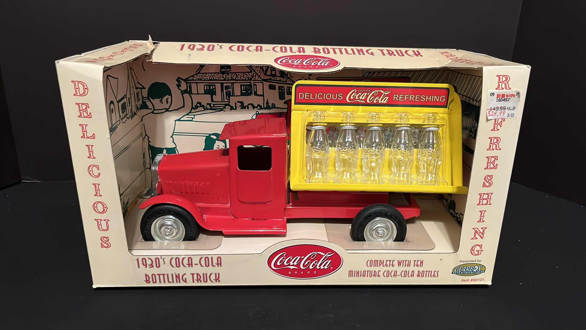 Photo 1 of GEARBOX TOYS AND COLLECTIBLES COCA-COLA 1930’S STAMPED STEEL BOTTLING TRUCK, 2001 (ITEM #00101)