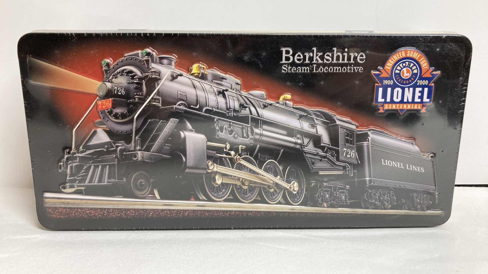 Photo 1 of LIONEL BERKSHIRE STEAM LOCOMOTIVE TIN 10” X 5” H2.75”