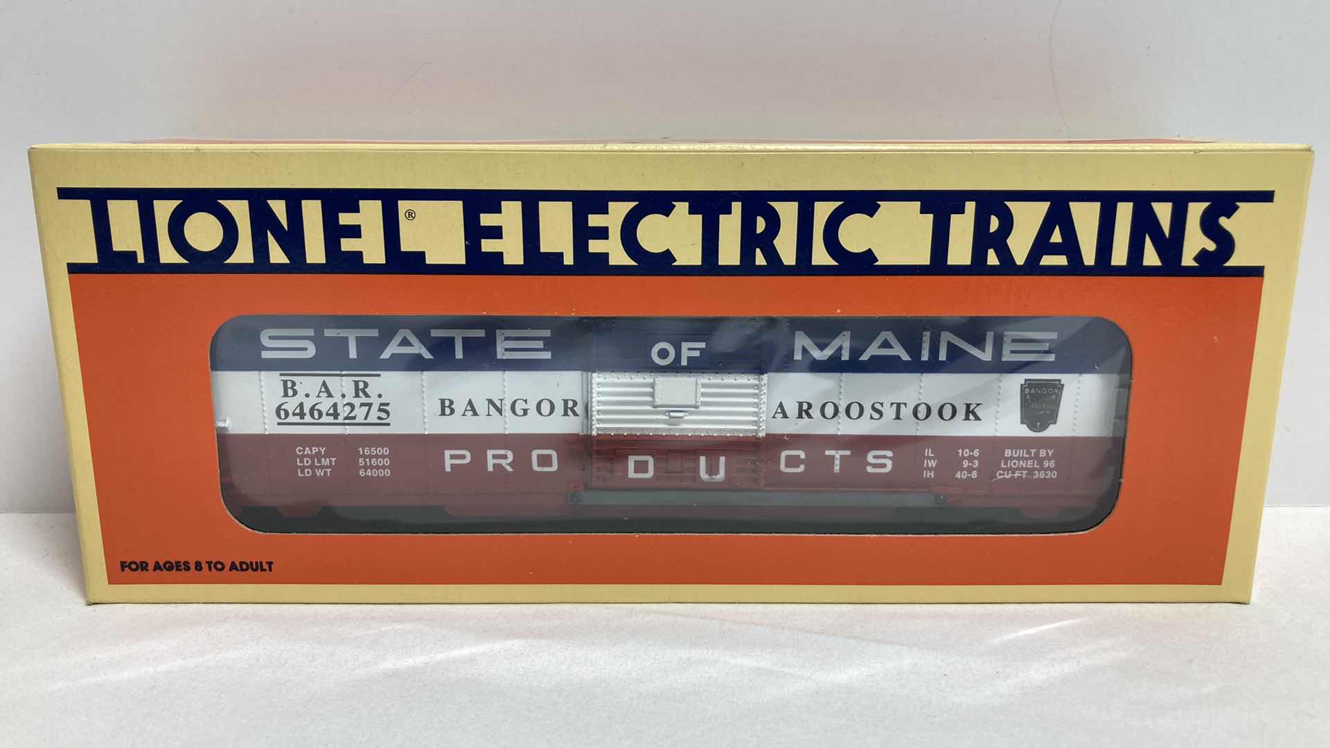 Photo 1 of LIONEL ELECTRIC TRAINS STATE OF MAINE 6-19273 BOX CAR