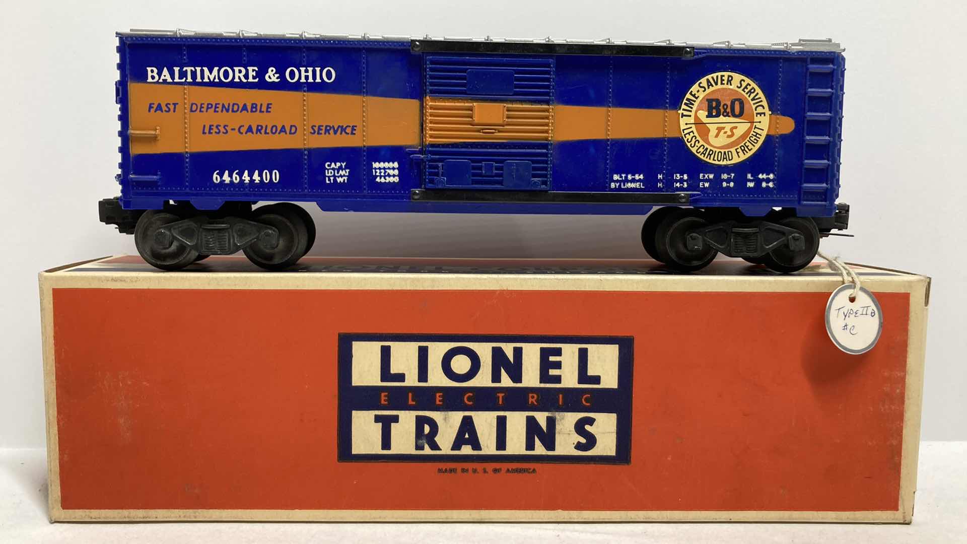 Photo 1 of LIONEL ELECTRIC TRAINS B&O CAR 6464-400